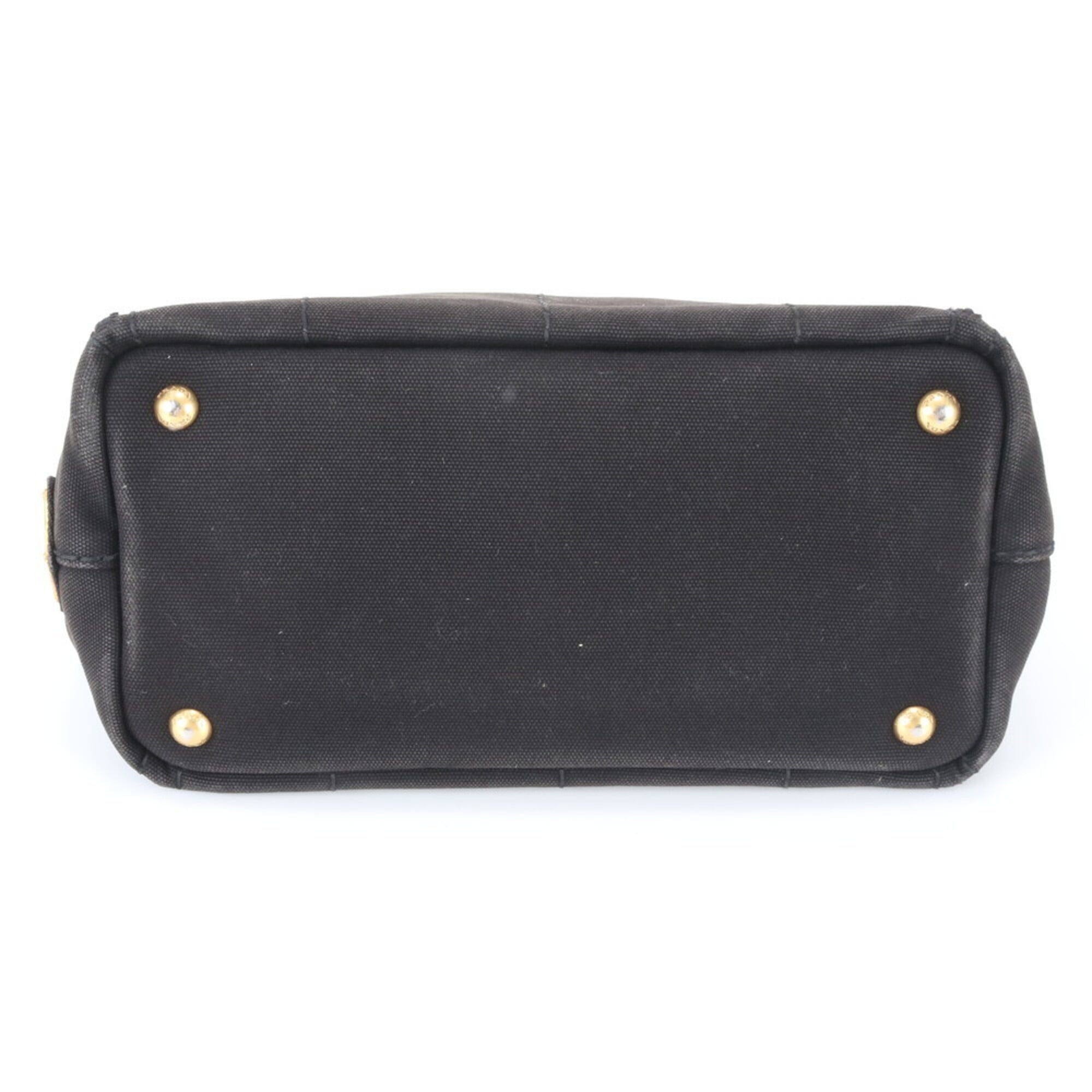 Prada Black Canvas Handbag Tote Bag (Pre-Owned)