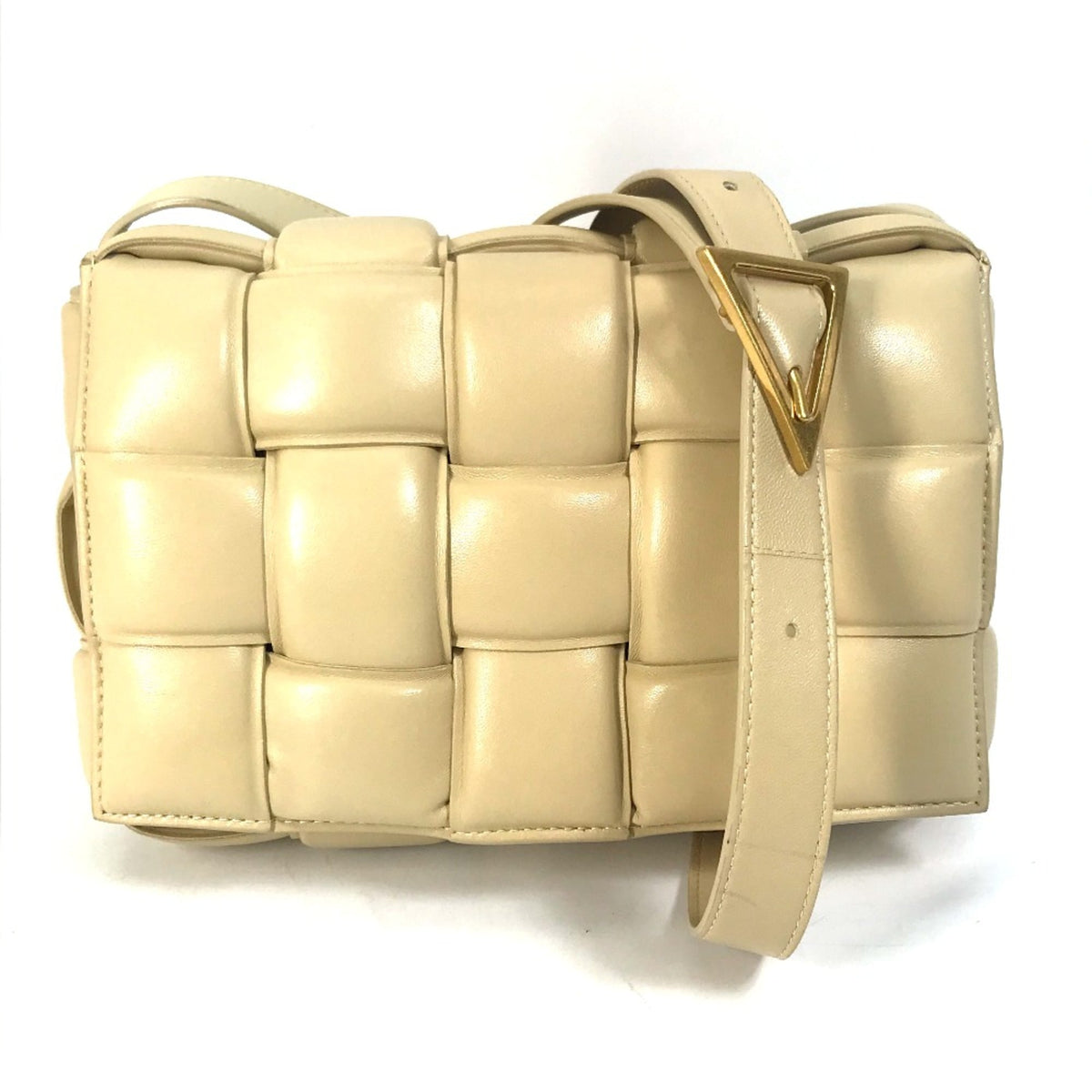 Bottega Veneta Beige Leather Shoulder Bag (Pre-Owned)
