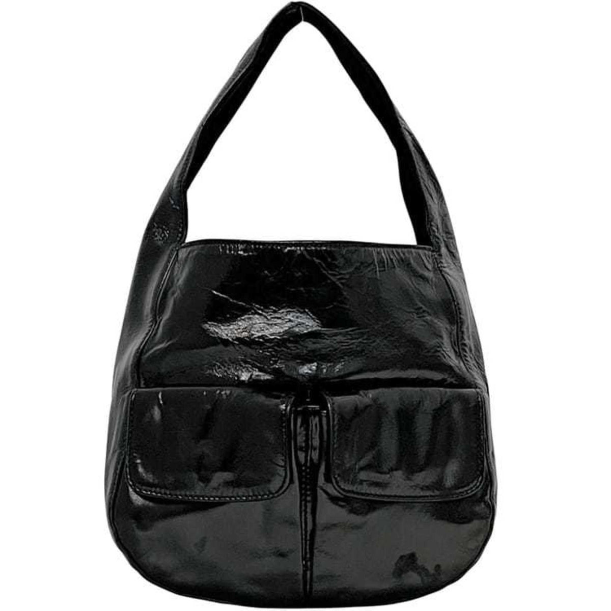 Prada Black Nero Patent Leather Handbag Tote Bag (Pre-Owned)