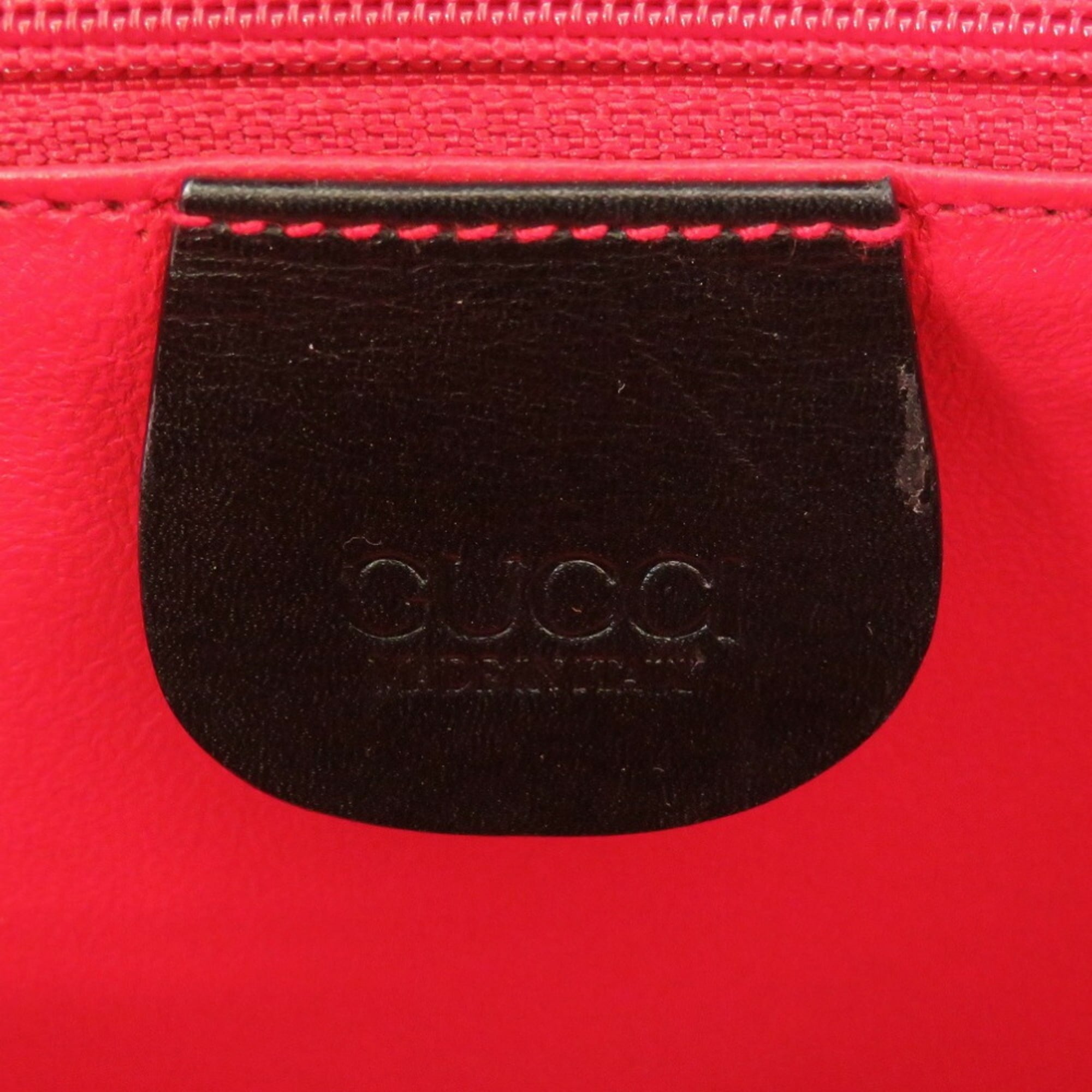 Gucci Black Leather Handbag Vanity Bag (Pre-Owned)