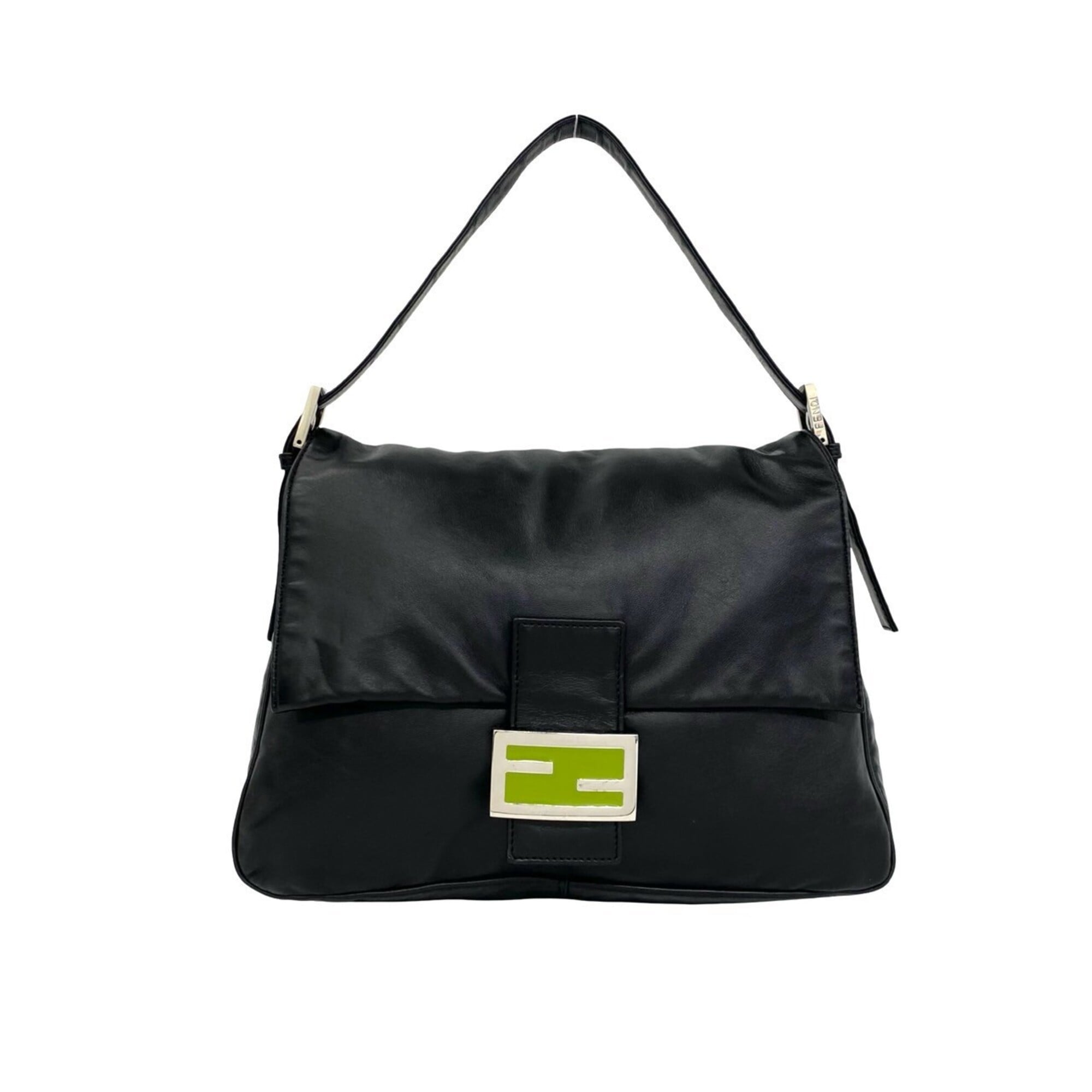 Fendi Black Leather Handbag Shoulder Bag (Pre-Owned)