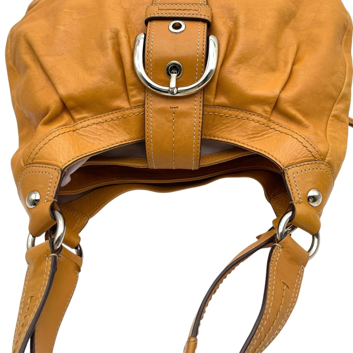 Coach Brown Camel Leather Handbag Shoulder Bag (Pre-Owned)