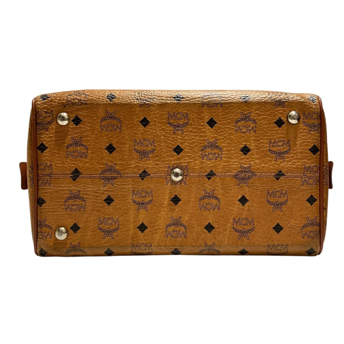 Mcm Brown Leather Boston Bag (Pre-Owned)