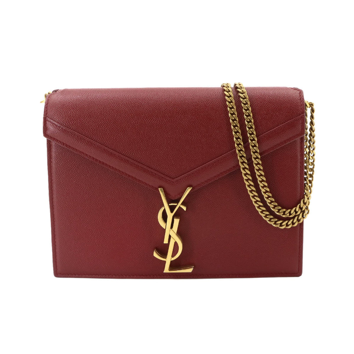 Saint Laurent Red Color Leather Handbag Shoulder Bag (Pre-Owned)
