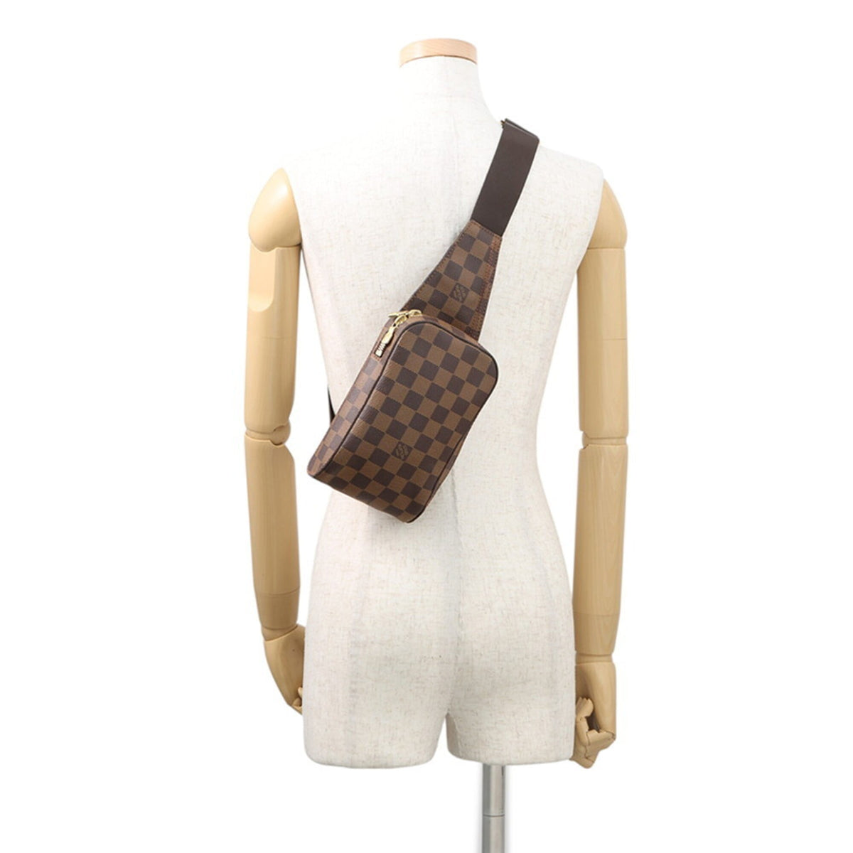 Louis Vuitton Brown Damier Canvas Ebene Damier Canvas Handbag Pouch Shoulder Bag Sling Bag (Pre-Owned)