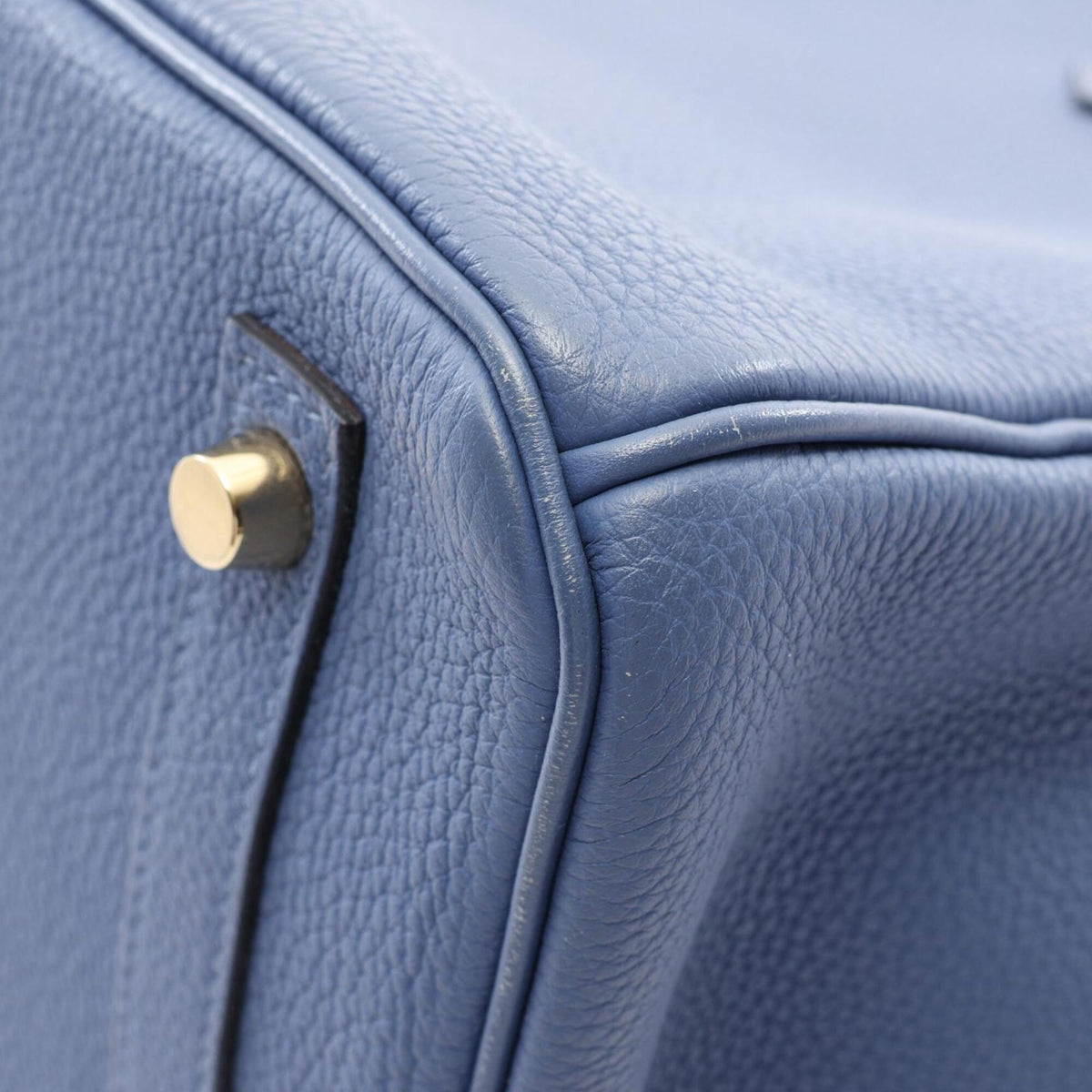 Hermes Blue Togo Leather Handbag (Pre-Owned)
