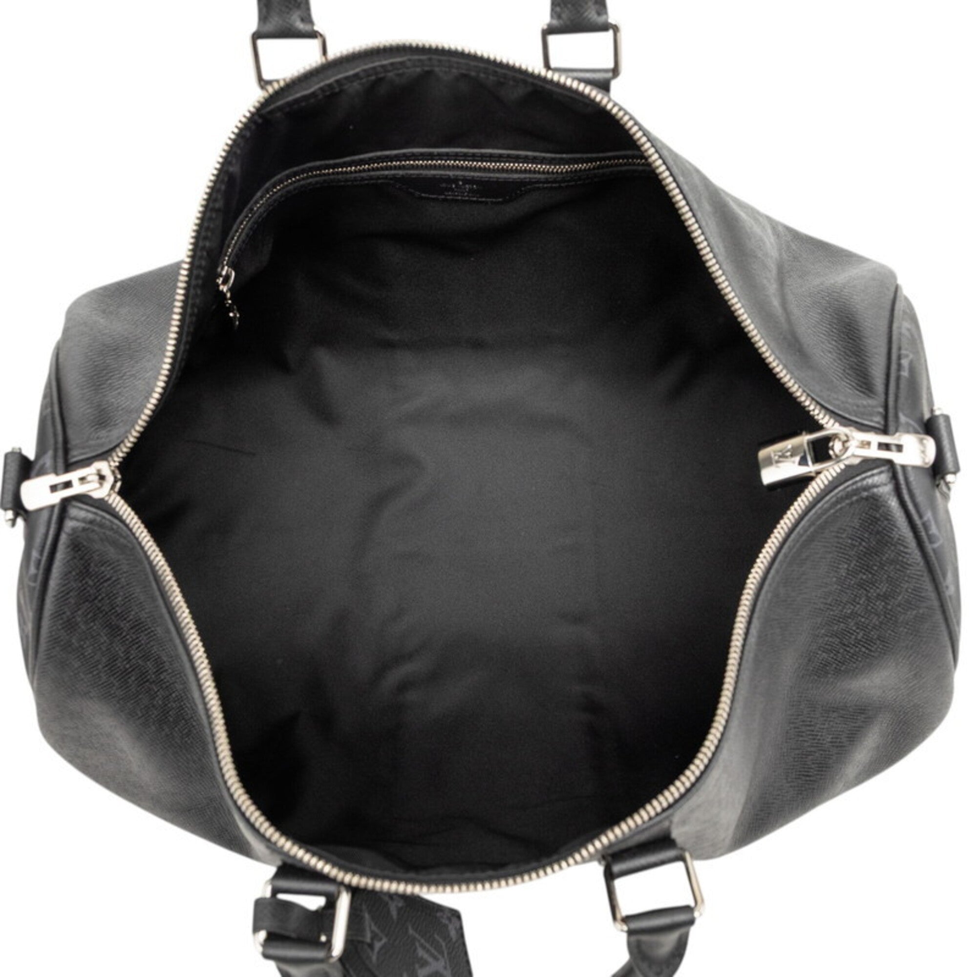 Louis Vuitton Taigarama Black Gray Noir Pvc Leather Boston Bag Shoulder Bag (Pre-Owned)