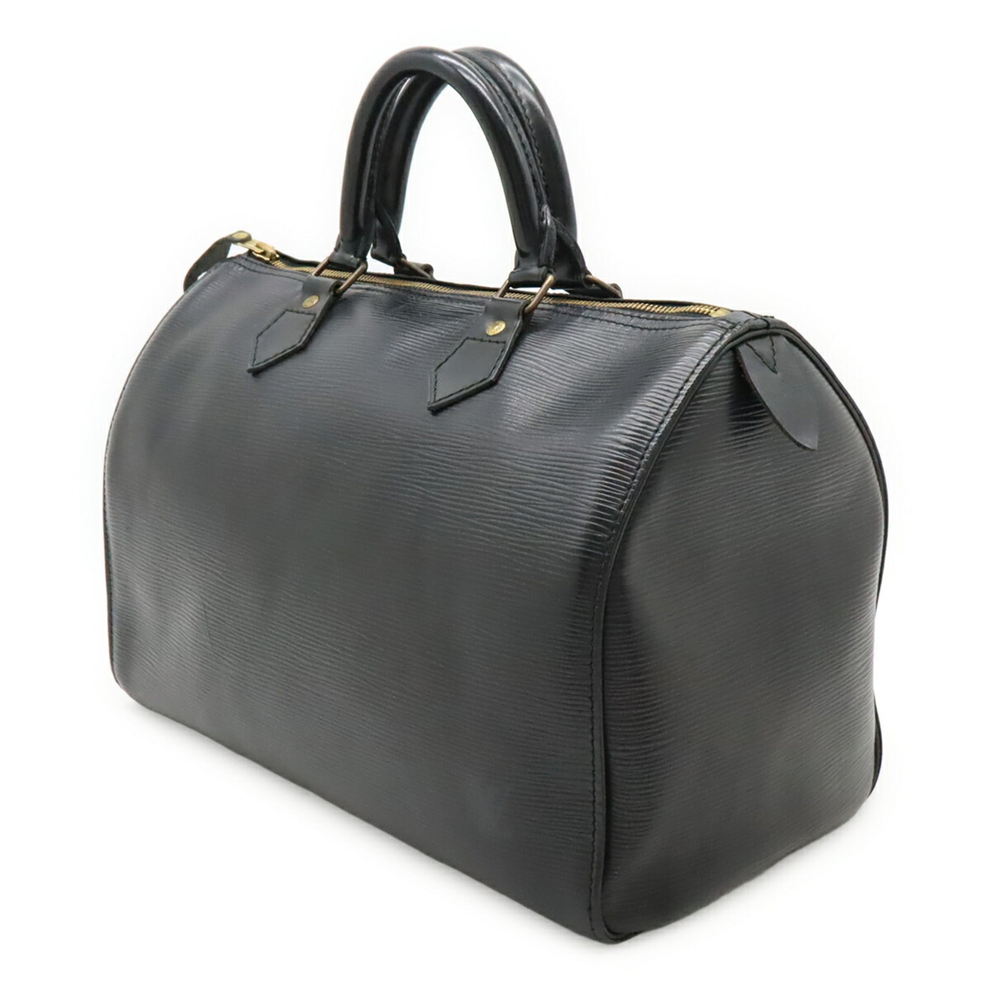 Louis Vuitton Black Noir Epi Leather Boston Bag Handbag (Pre-Owned)
