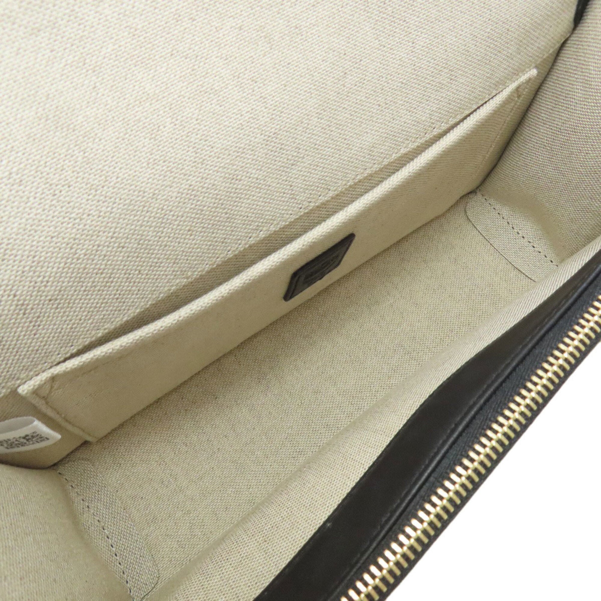 Mcm Beige Black Canvas Leather Tote Bag (Pre-Owned)