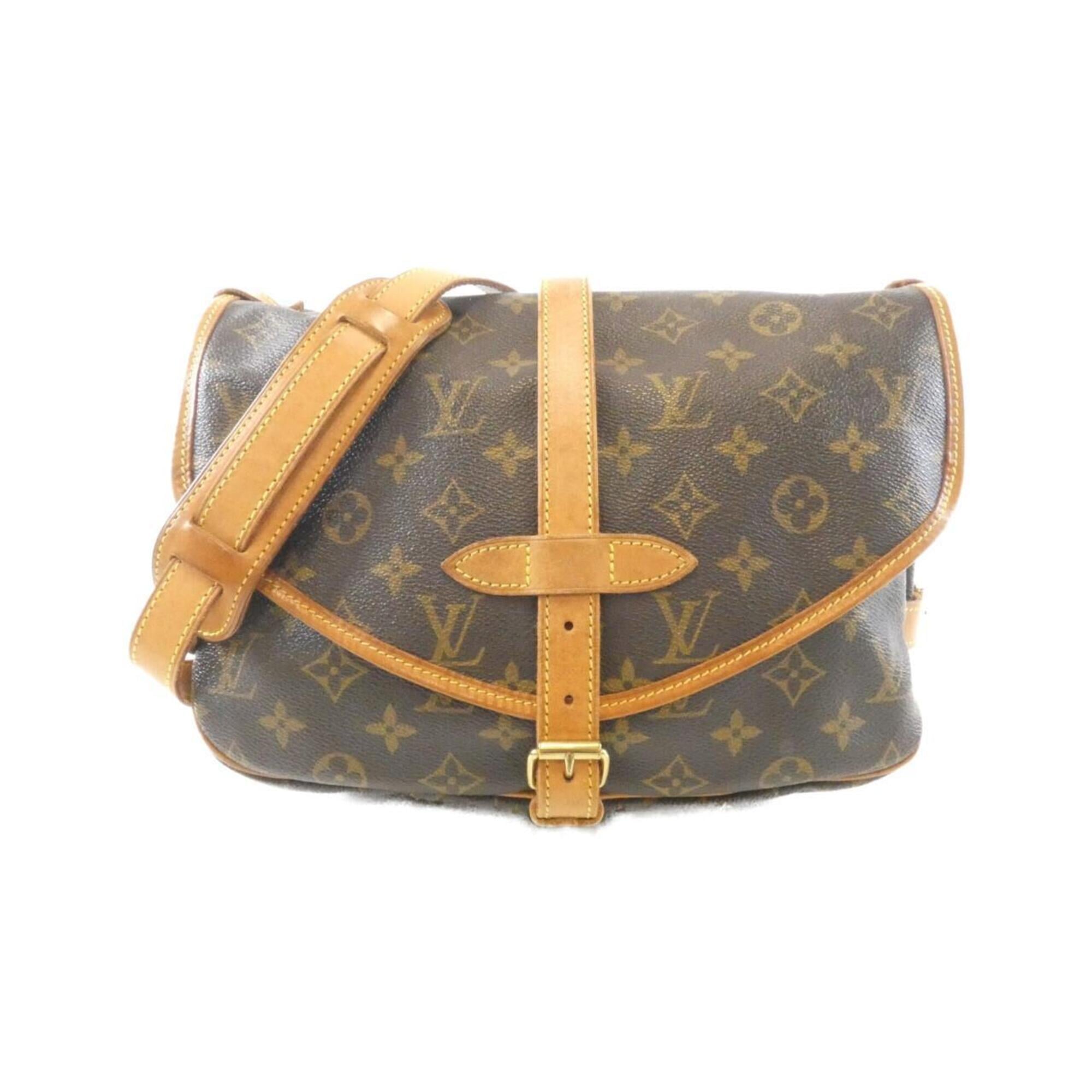 Louis Vuitton Marron Coated Canvas Shoulder Bag (Pre-Owned)
