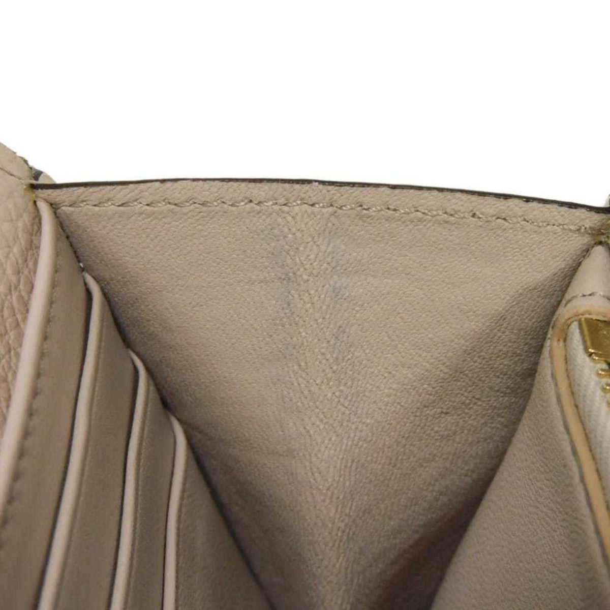Chloé Gray Leather Long Wallet (Bi-Fold) (Pre-Owned)