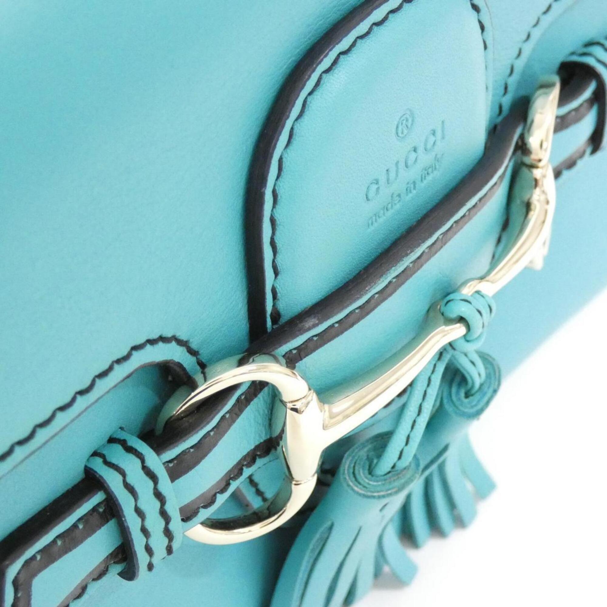 Gucci Light Blue Leather Shoulder Bag (Pre-Owned)