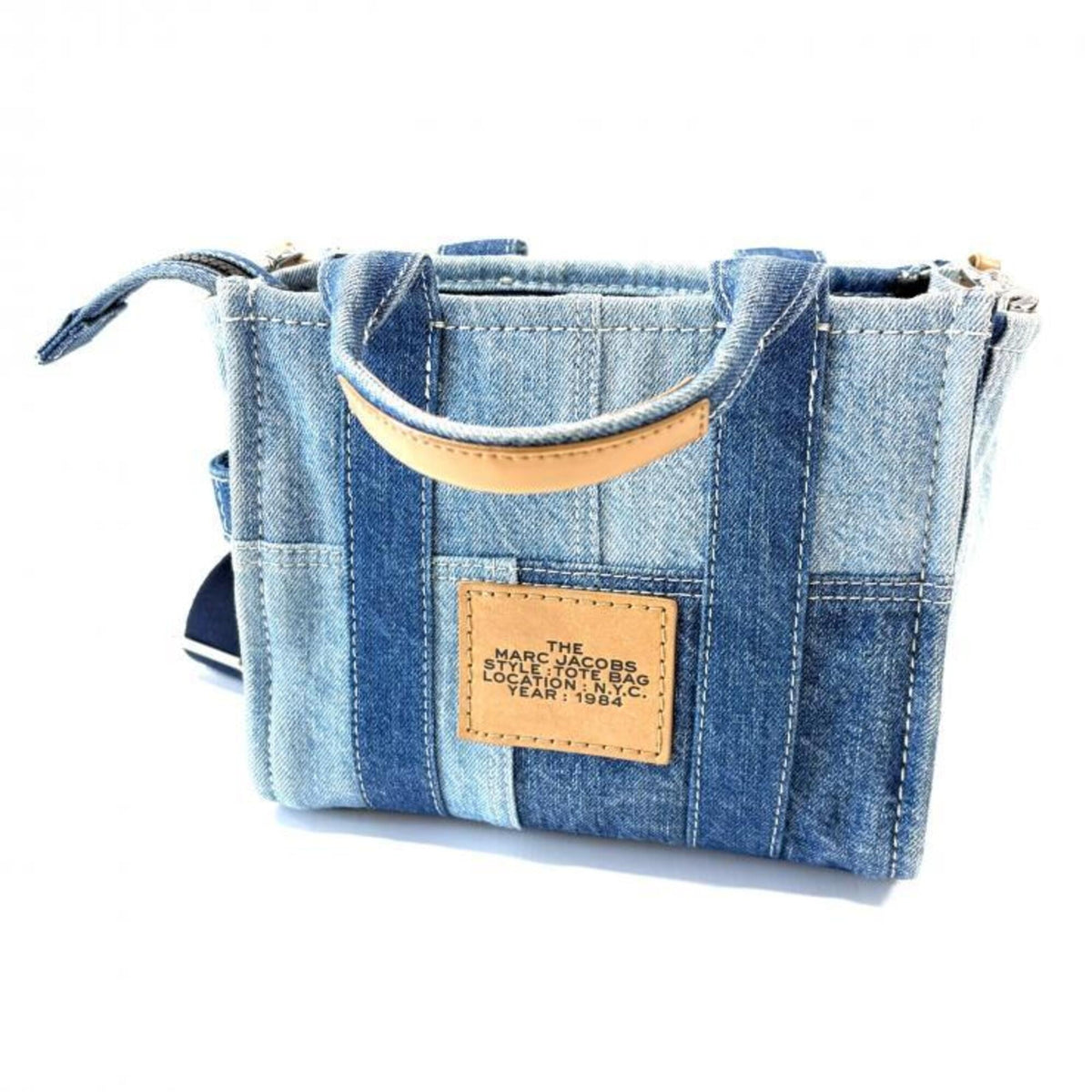Marc Jacobs Blue Denim Handbag Shoulder Bag Tote Bag (Pre-Owned)