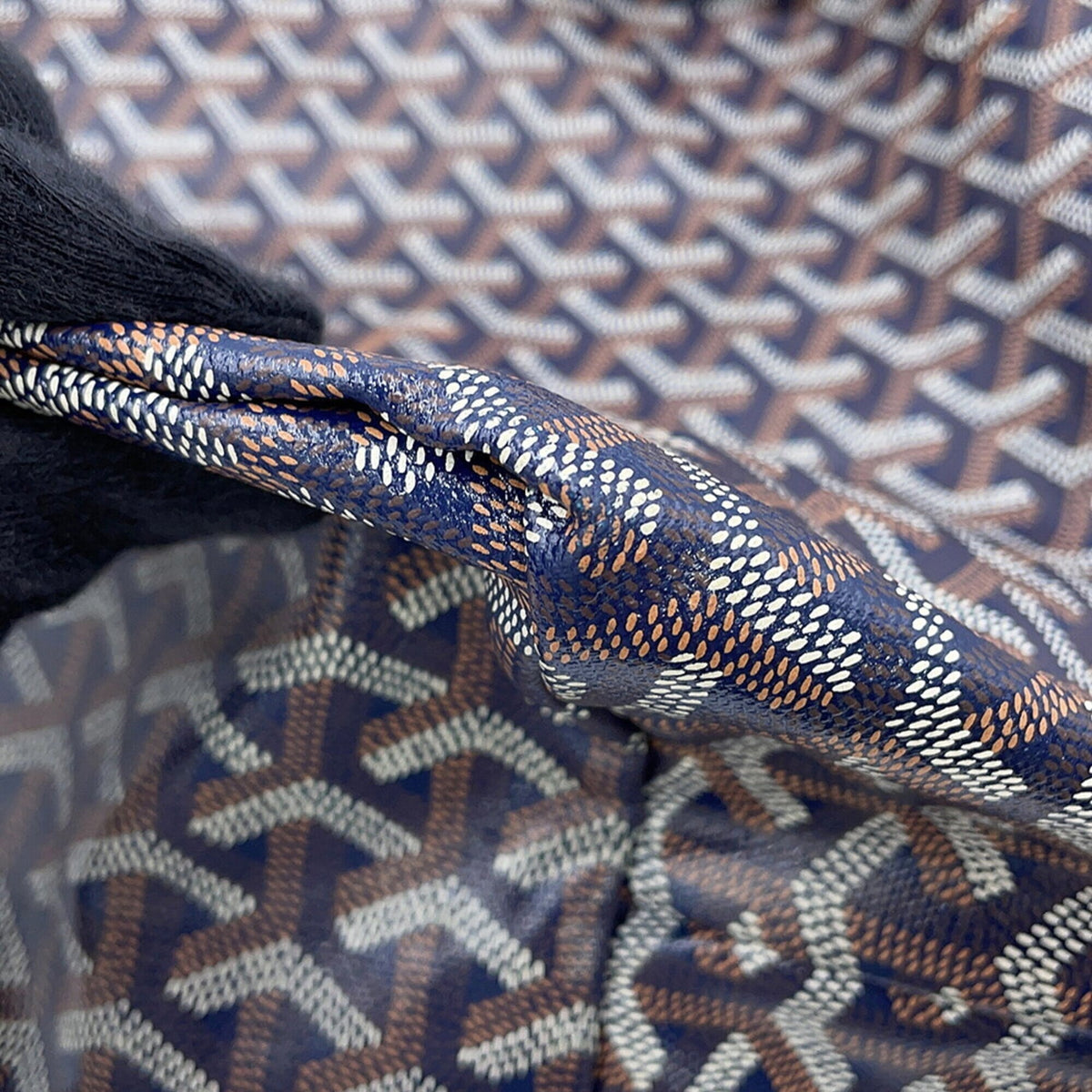 Goyard Blue Navy Pvc Leather Handbag Tote Bag (Pre-Owned)