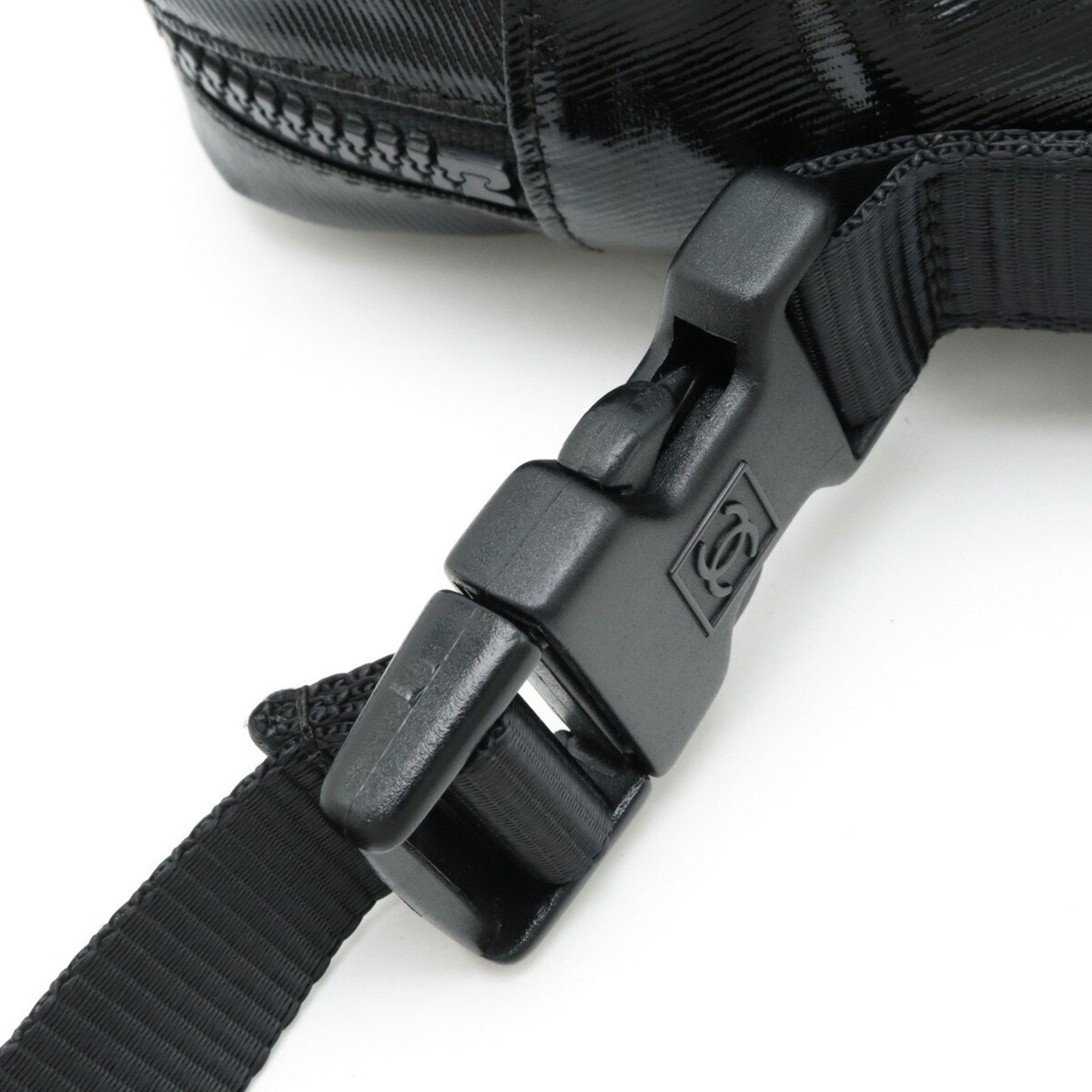 Chanel Black Coated Canvas Pochette Shoulder Bag (Pre-Owned)