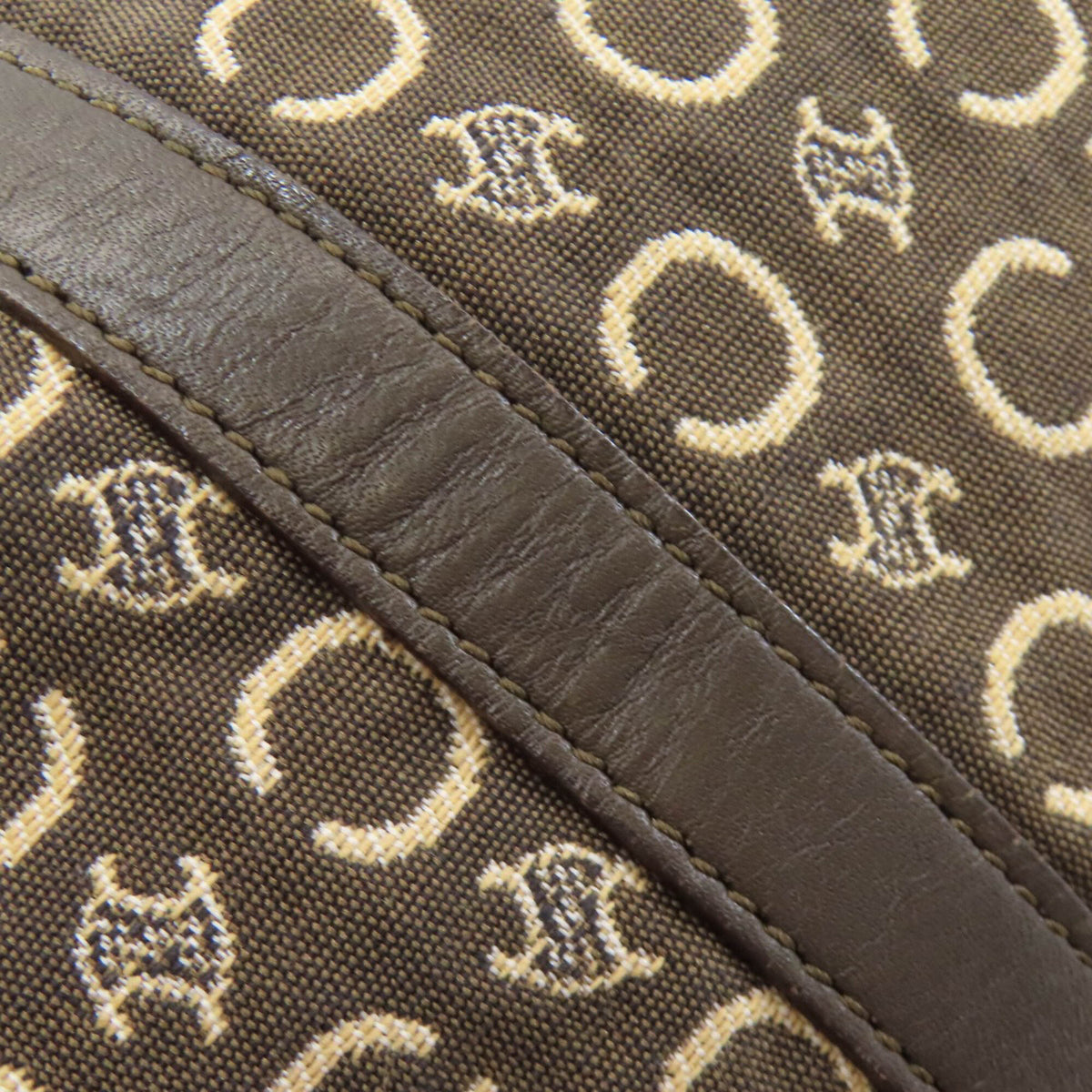 Celine Brown Canvas Boston Bag (Pre-Owned)