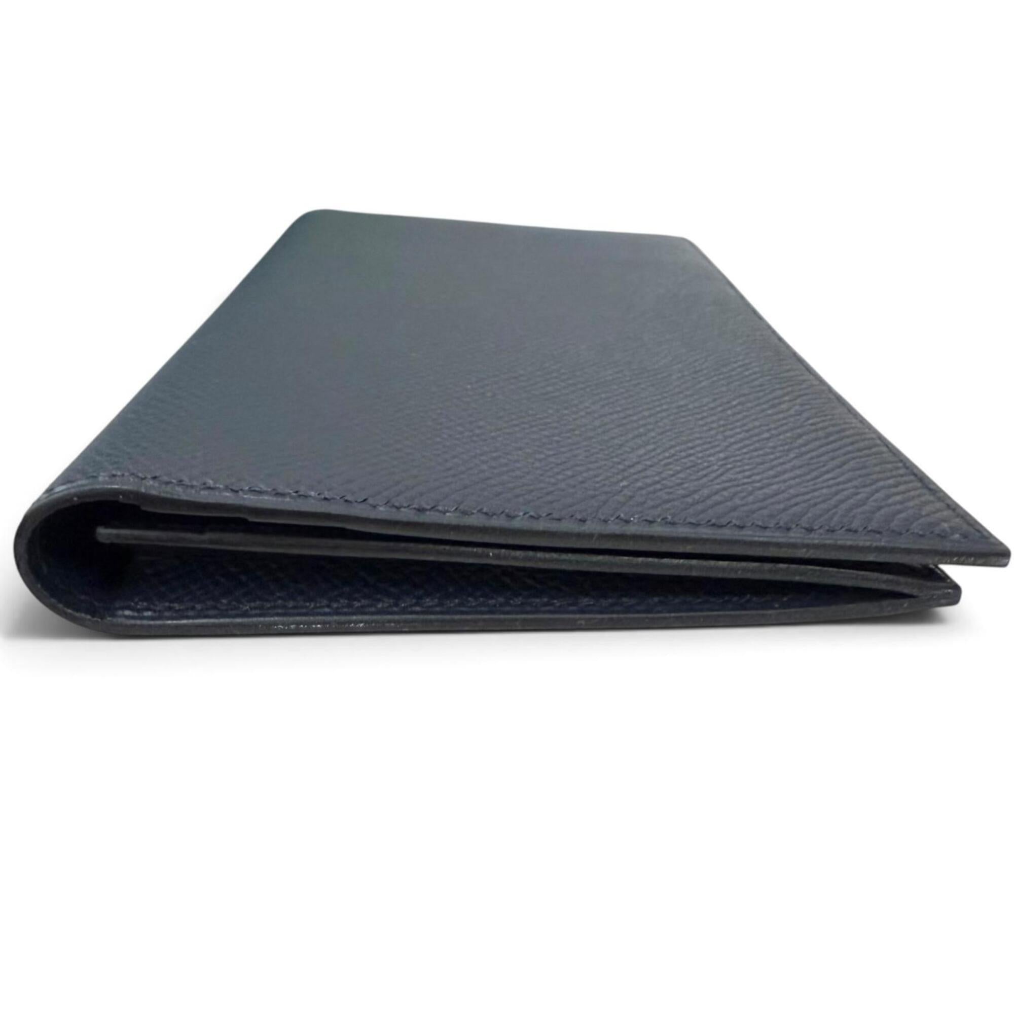 Hermes Navy Epsom Leather Wallet (Bi-Fold) (Pre-Owned)