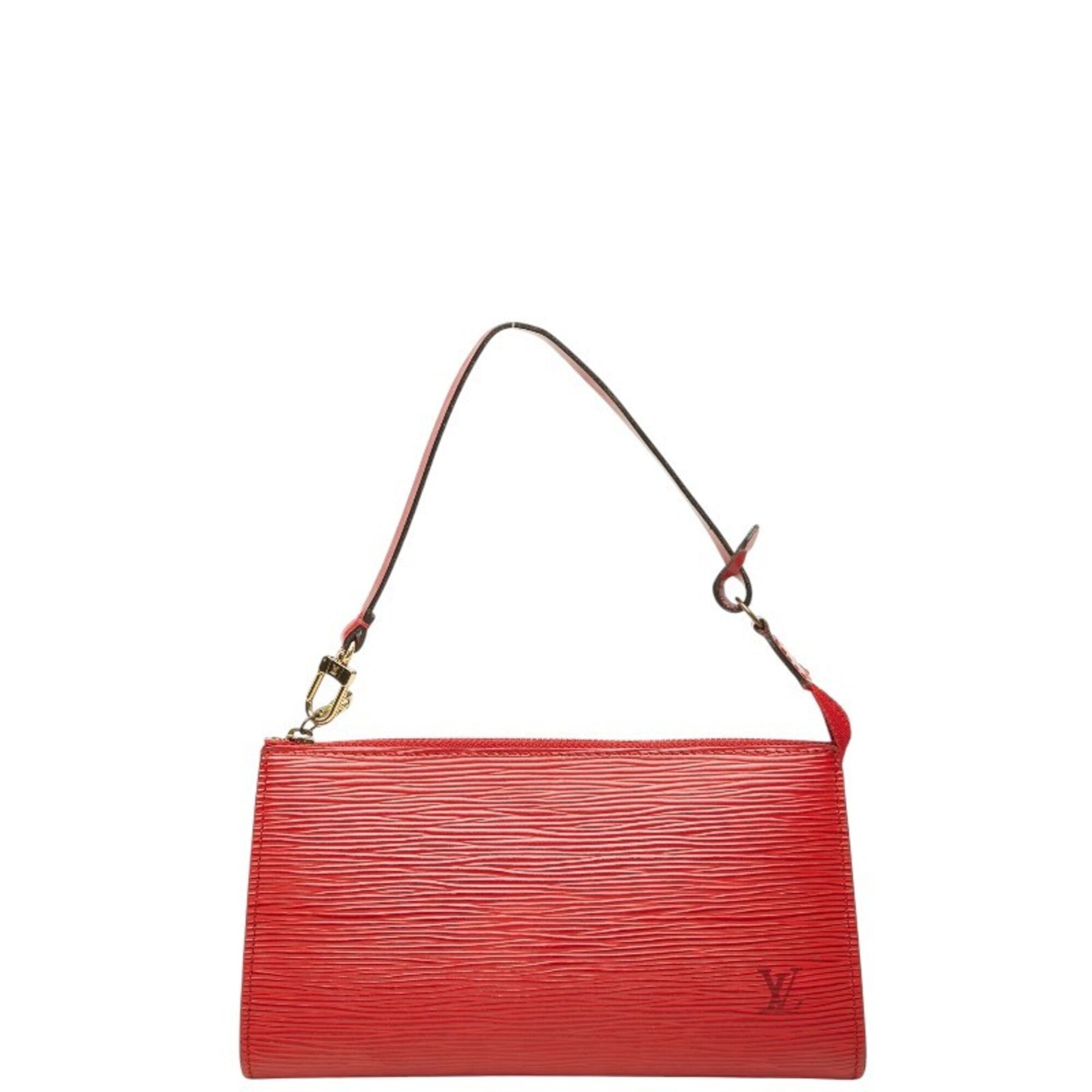 Louis Vuitton Epi Castilian Red Leather Handbag Pochette Pouch (Pre-Owned)