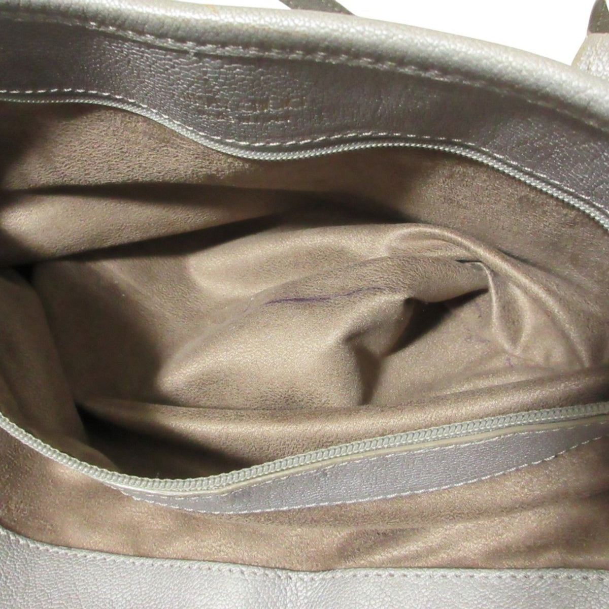 Jimmy Choo Silver Leather Tote Bag (Pre-Owned)