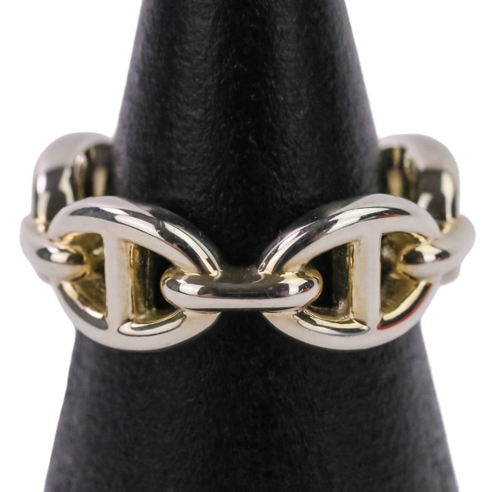 Hermes Silver Silver 925 Band Ring (Pre-Owned)