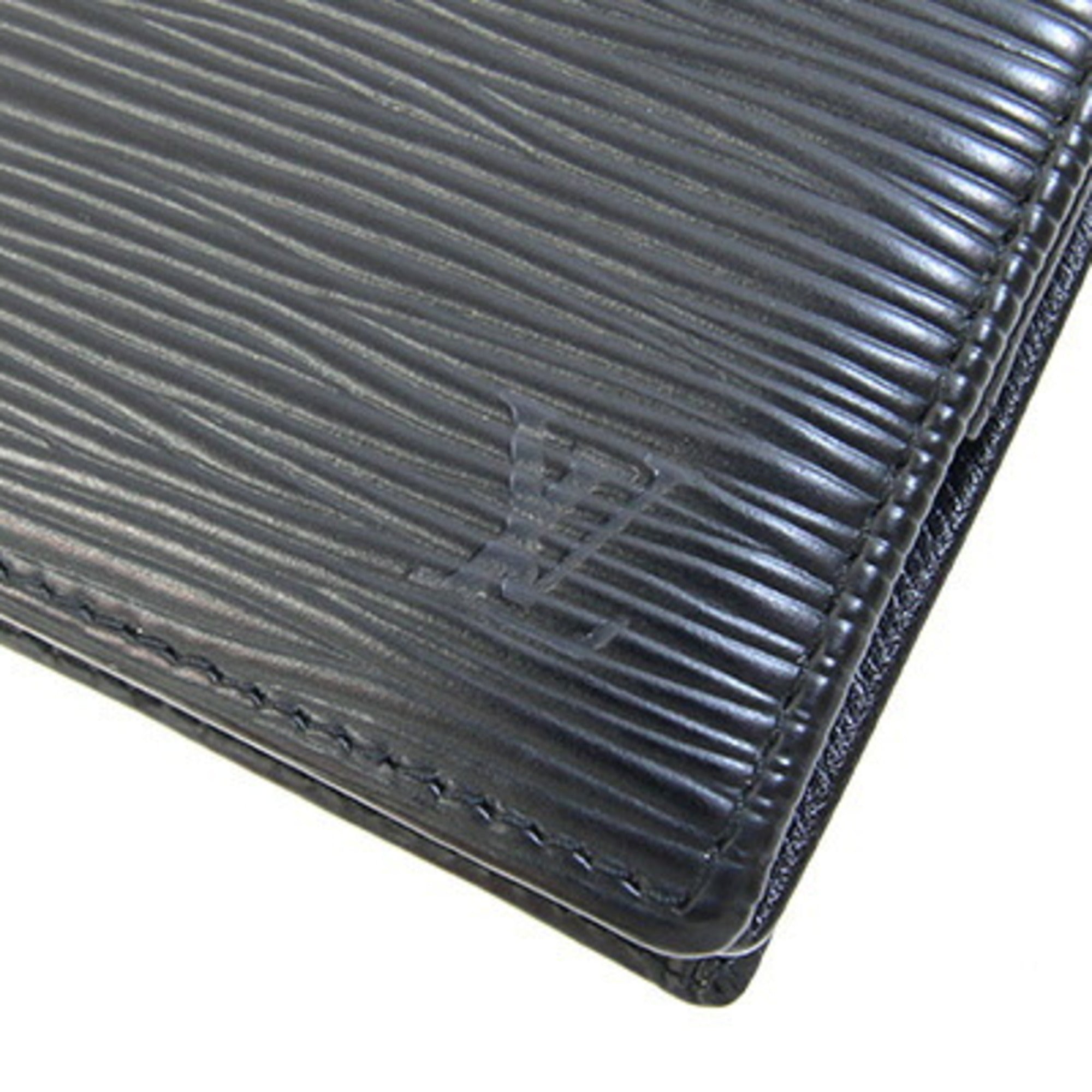 Louis Vuitton Black Noir Leather Coin Purse/Coin Case (Pre-Owned)