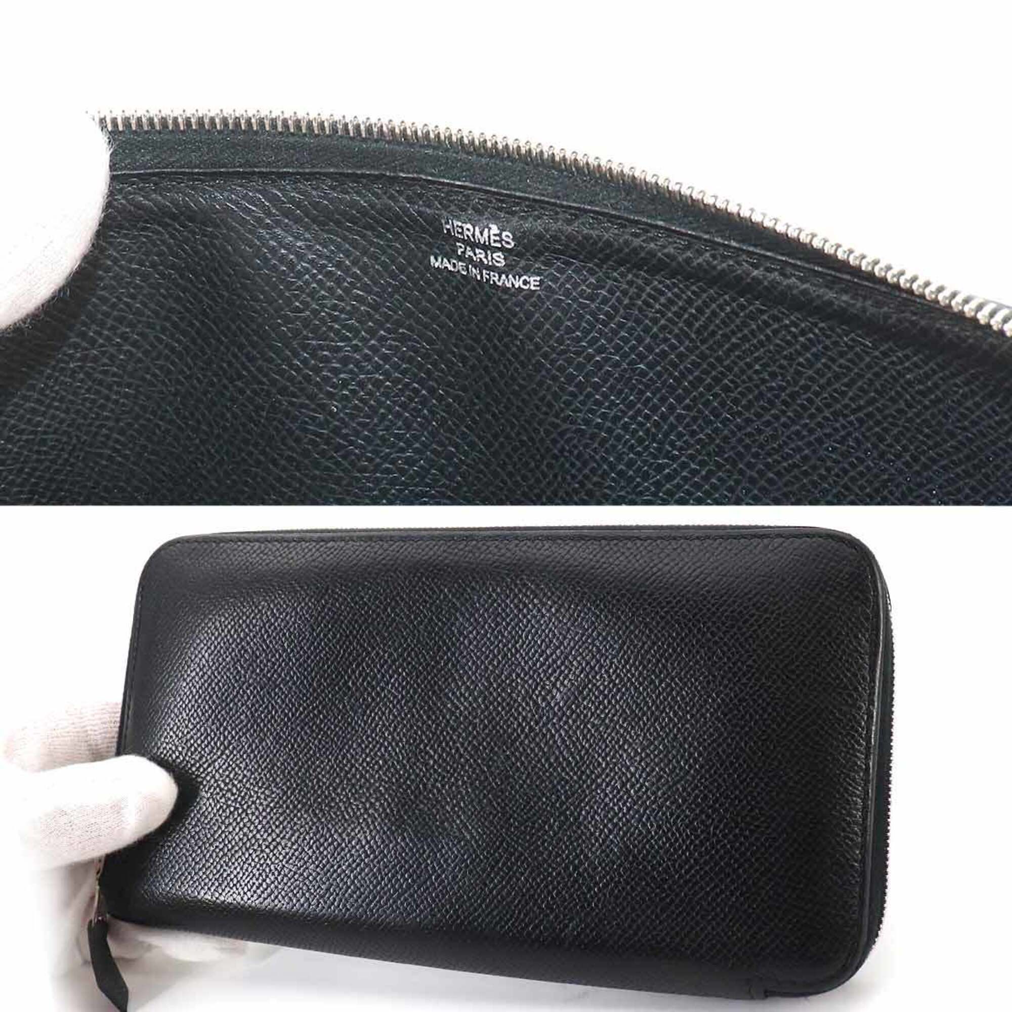 Hermes Black Epsom Leather Long Wallet (Bi-Fold) (Pre-Owned)