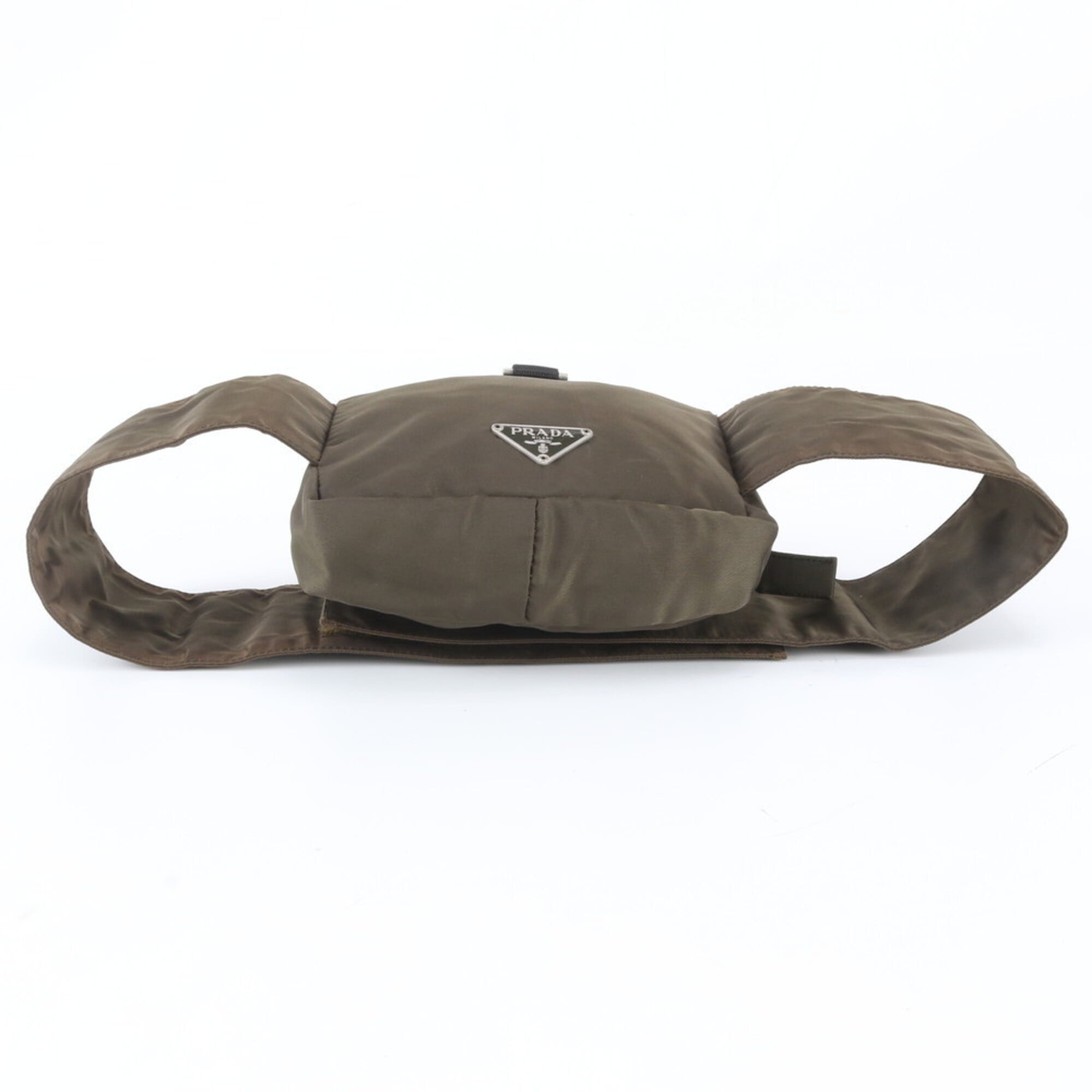 Prada Green Khaki Nylon Handbag Pouch (Pre-Owned)