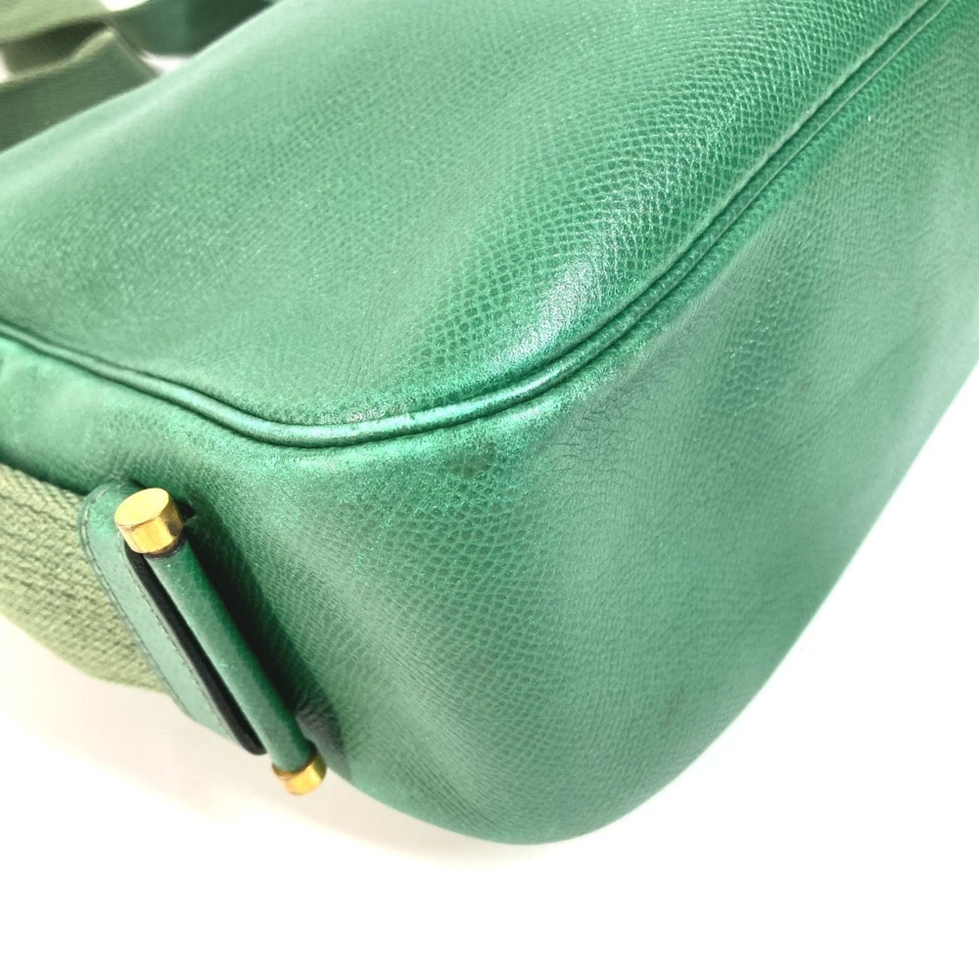Hermes Green Courchevel Leather Shoulder Bag Tote Bag (Pre-Owned)