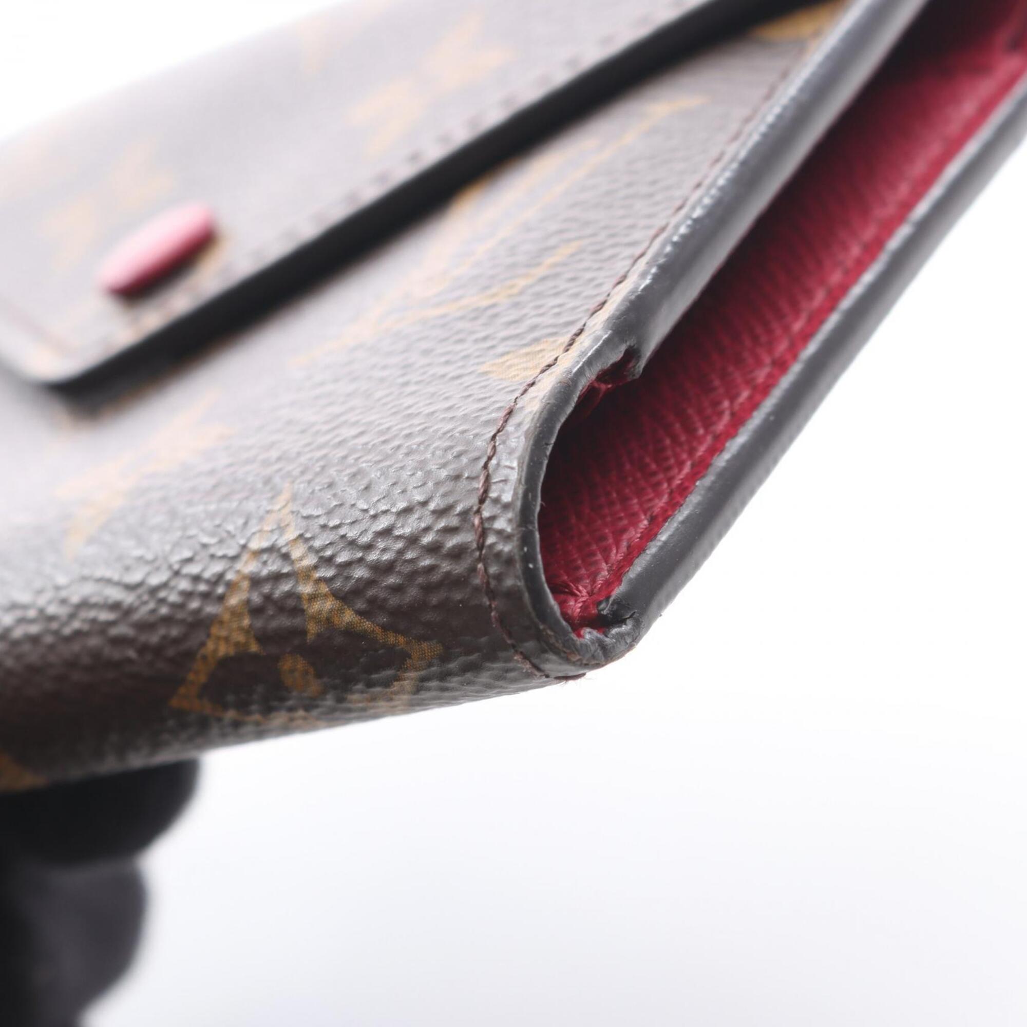 Louis Vuitton Brown Fuchsia Pink Pvc Leather Wallet (Tri-Fold) (Pre-Owned)