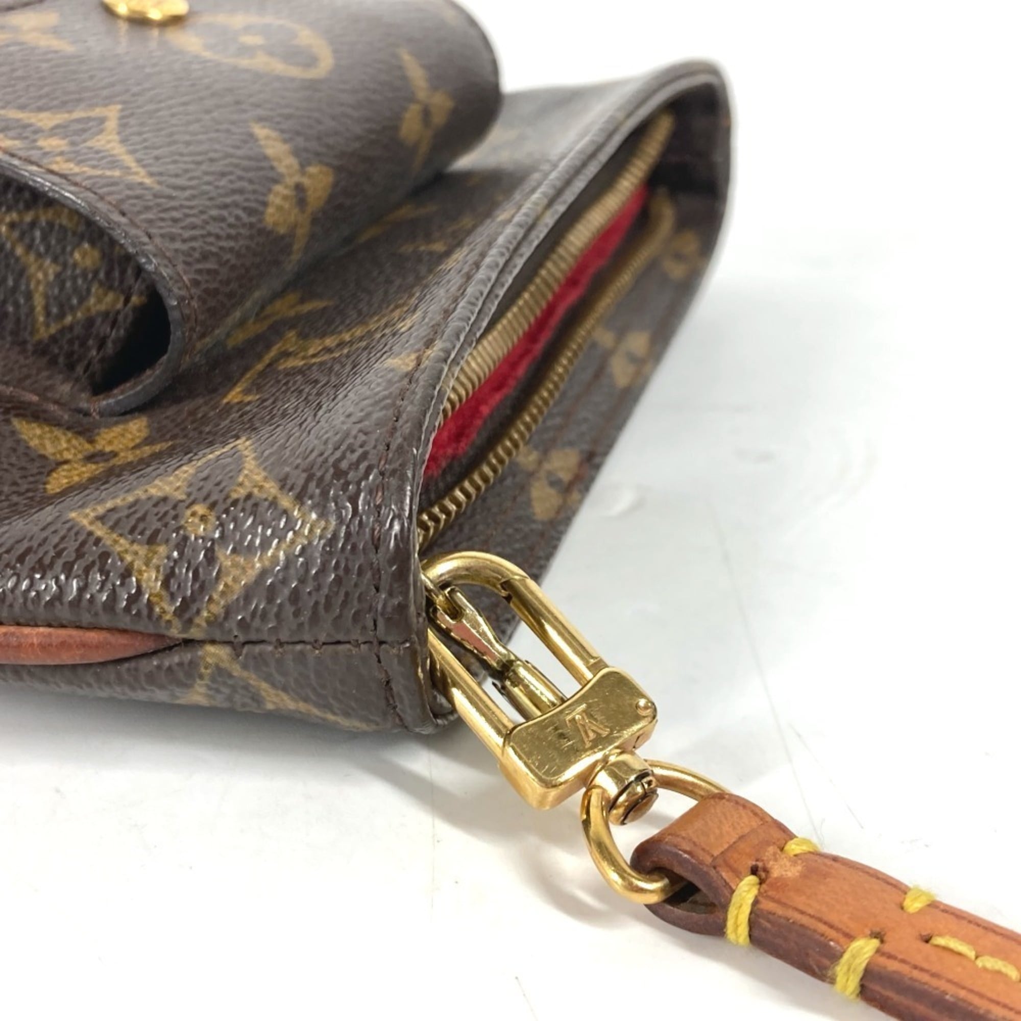 Louis Vuitton Brown Monogram Canvas Clutch Bag Pouch (Pre-Owned)