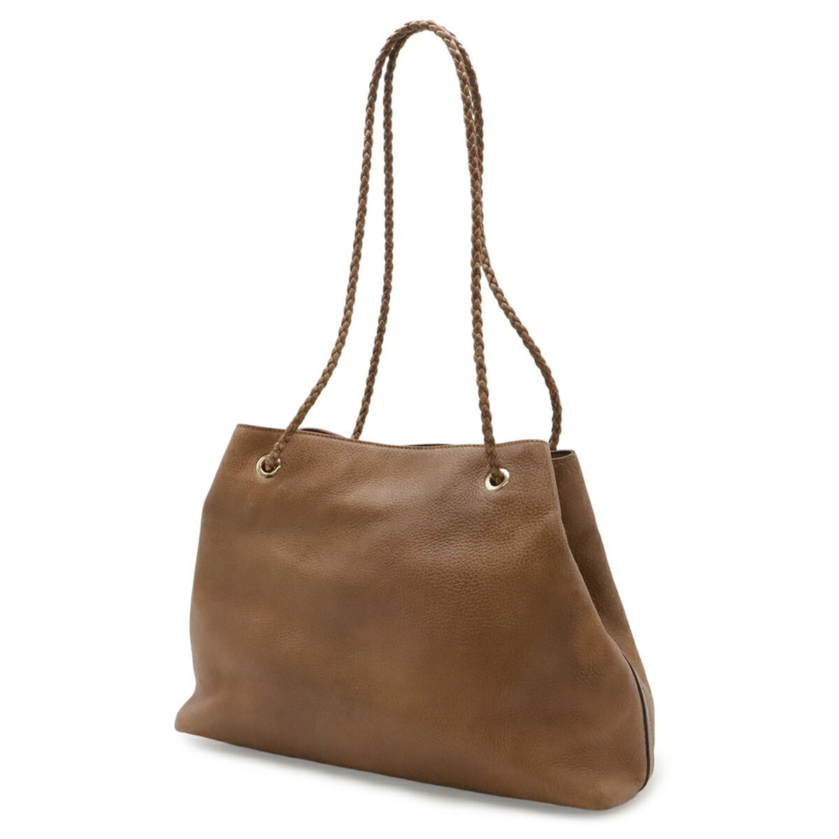 Gucci Brown Leather Shoulder Bag Tote Bag (Pre-Owned)