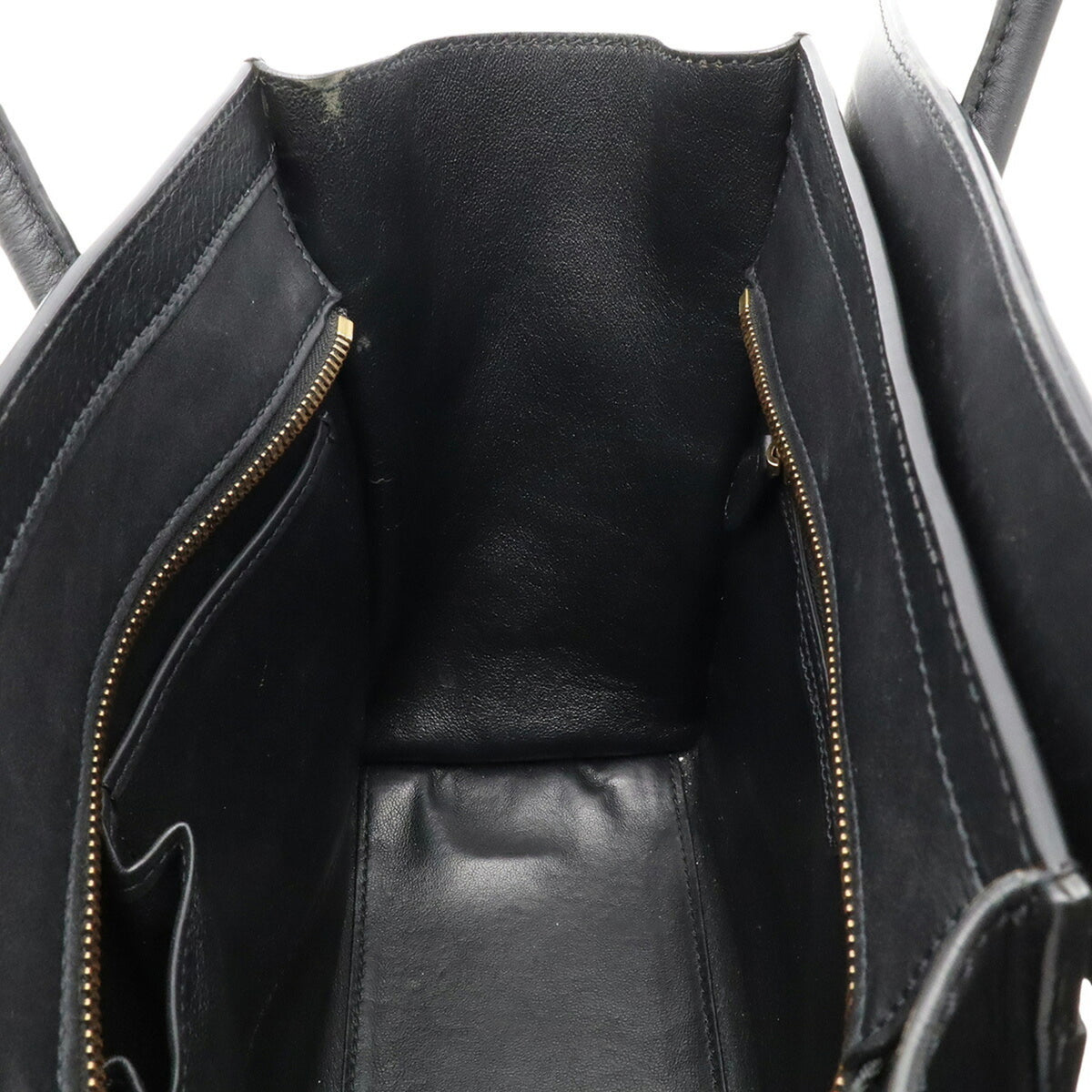 Celine Luggage Black Leather Handbag Tote Bag (Pre-Owned)