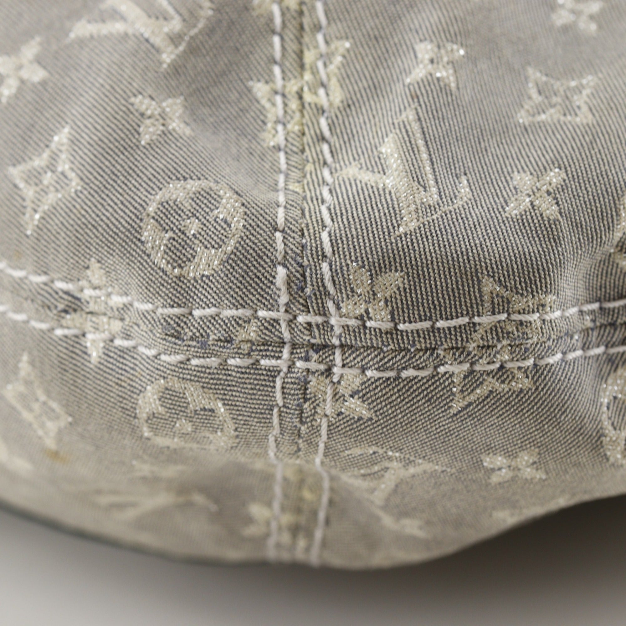 Louis Vuitton Gray Platine Monogram Mini Lin Handbag Shoulder Bag (Pre-Owned)
