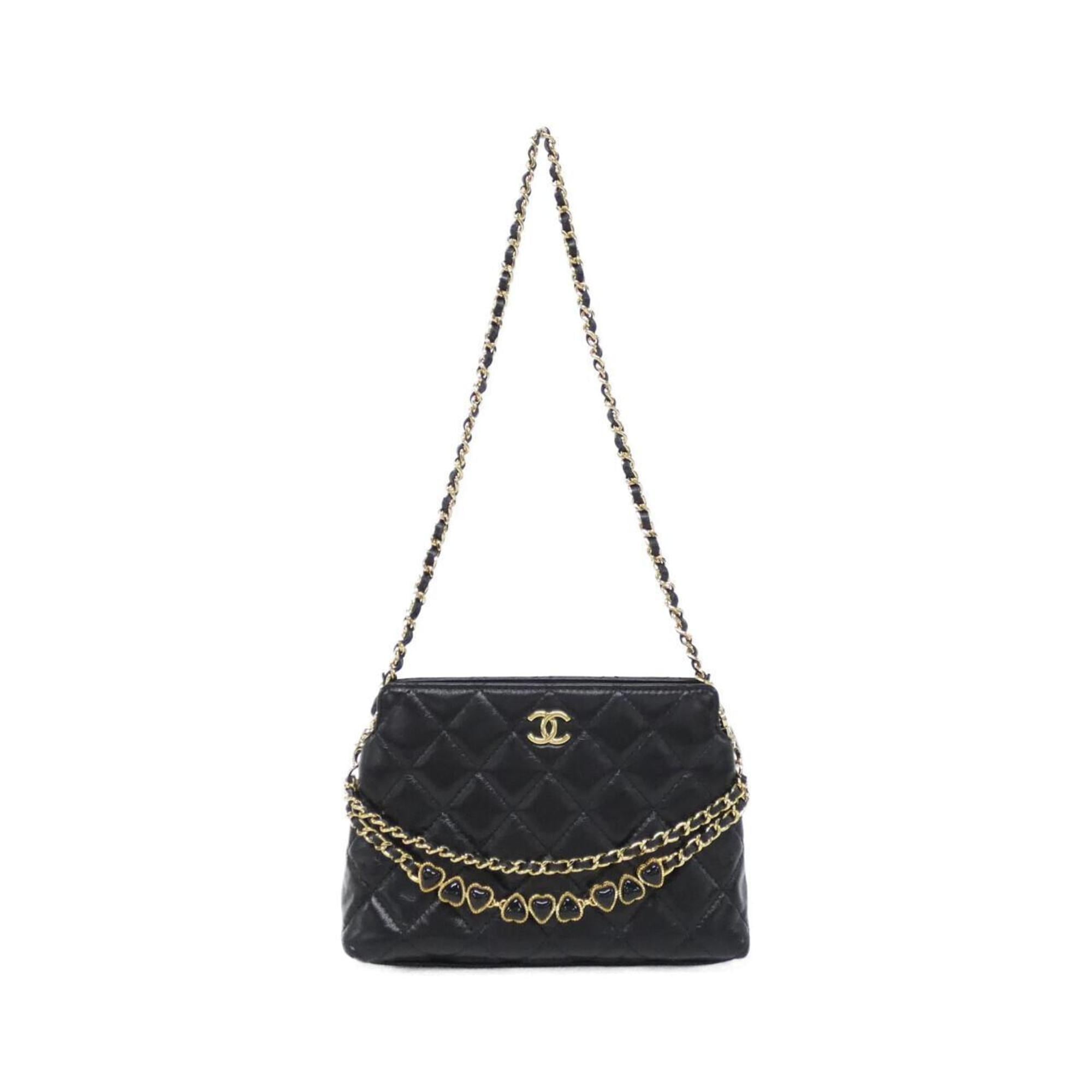 Chanel Black Leather Shoulder Bag (Pre-Owned)