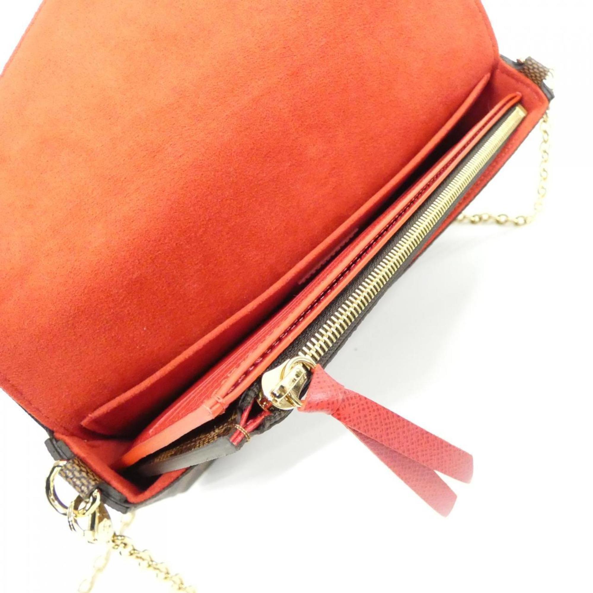 Louis Vuitton Ebene Coated Canvas Pochette Shoulder Bag (Pre-Owned)