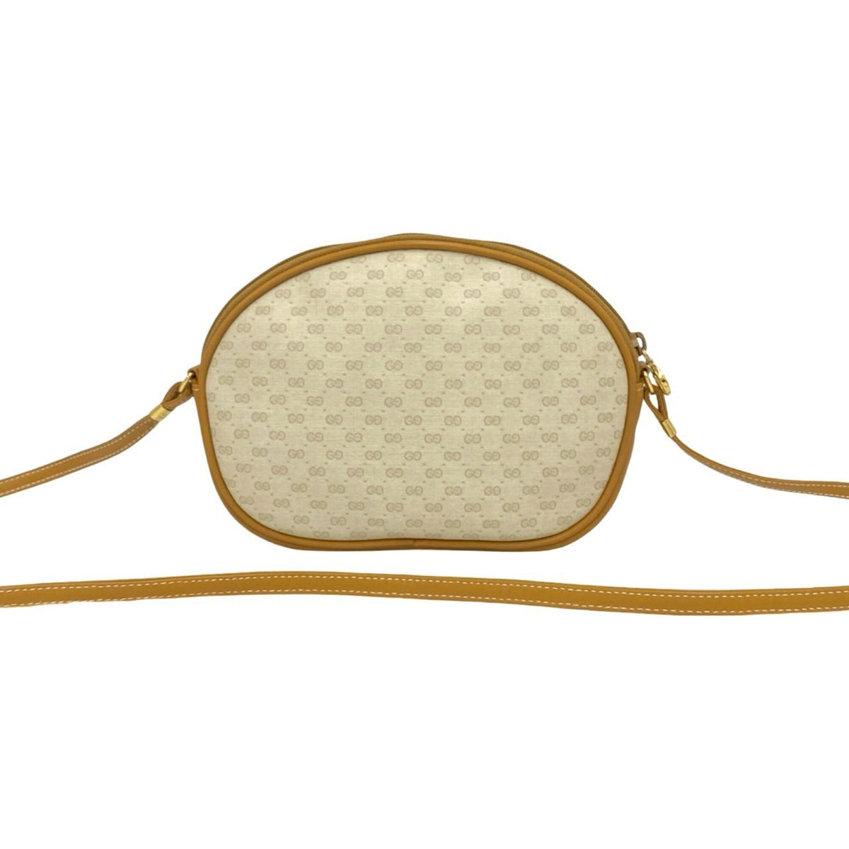 Gucci Brown Ivory Leather Pvc Pochette Shoulder Bag (Pre-Owned)