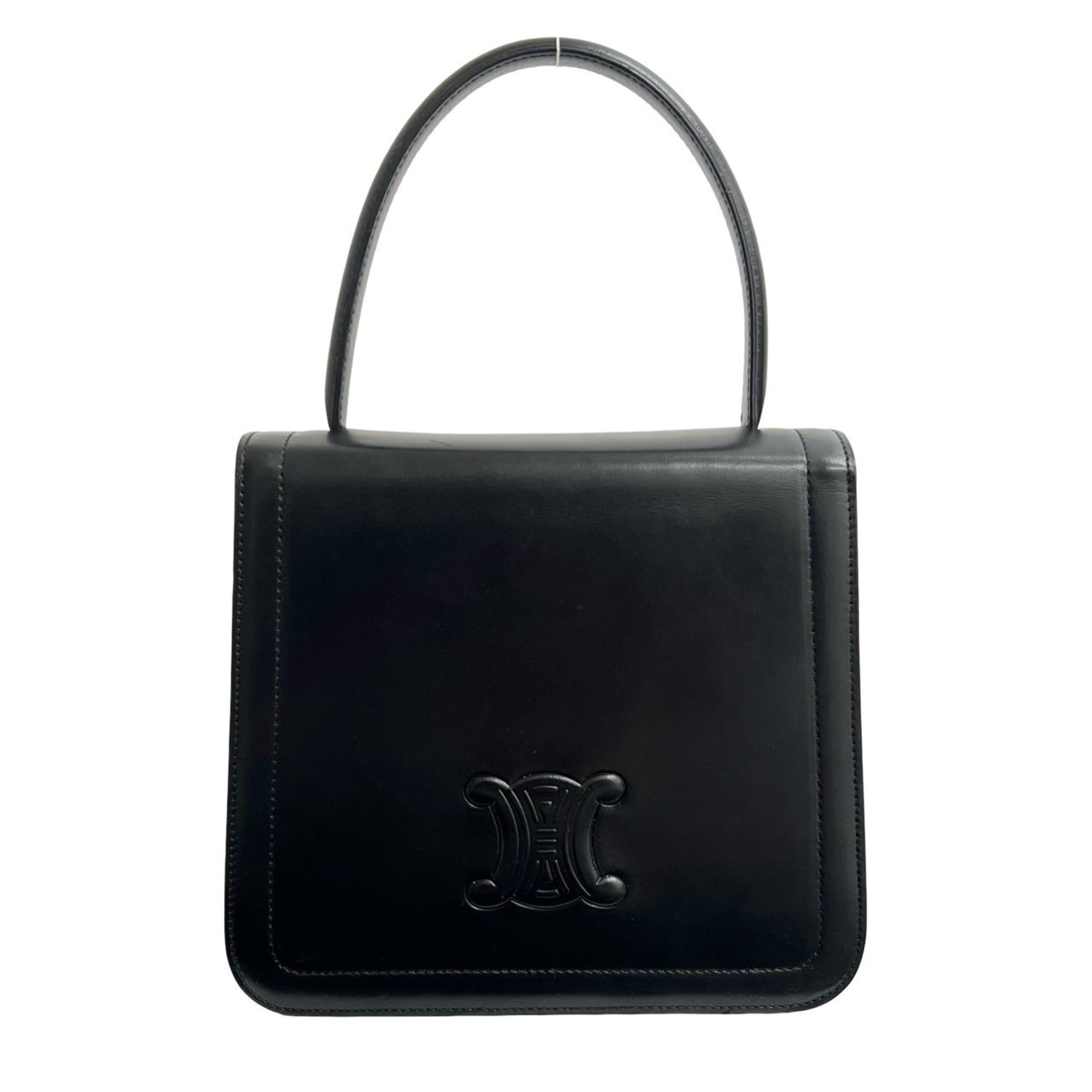Celine Black Leather Handbag Tote Bag (Pre-Owned)