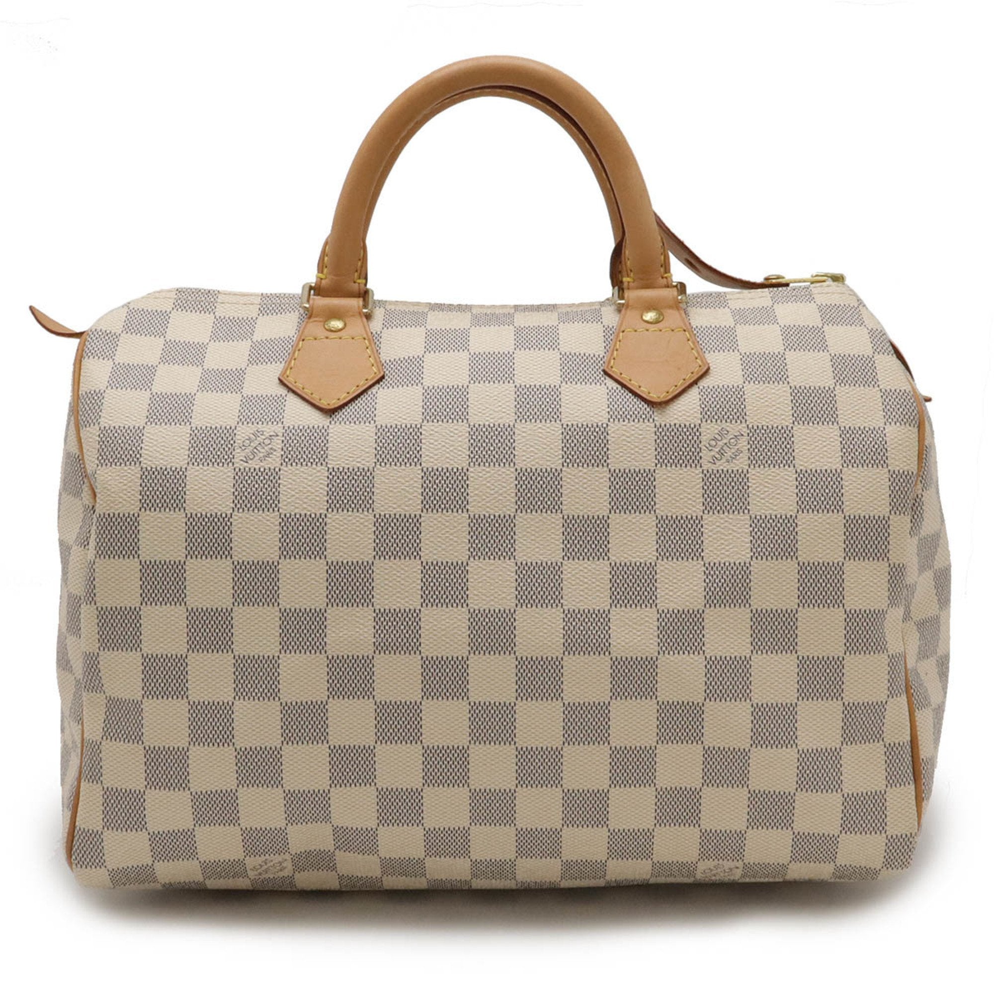 Louis Vuitton Ivory Damier Azur Boston Bag Handbag (Pre-Owned)