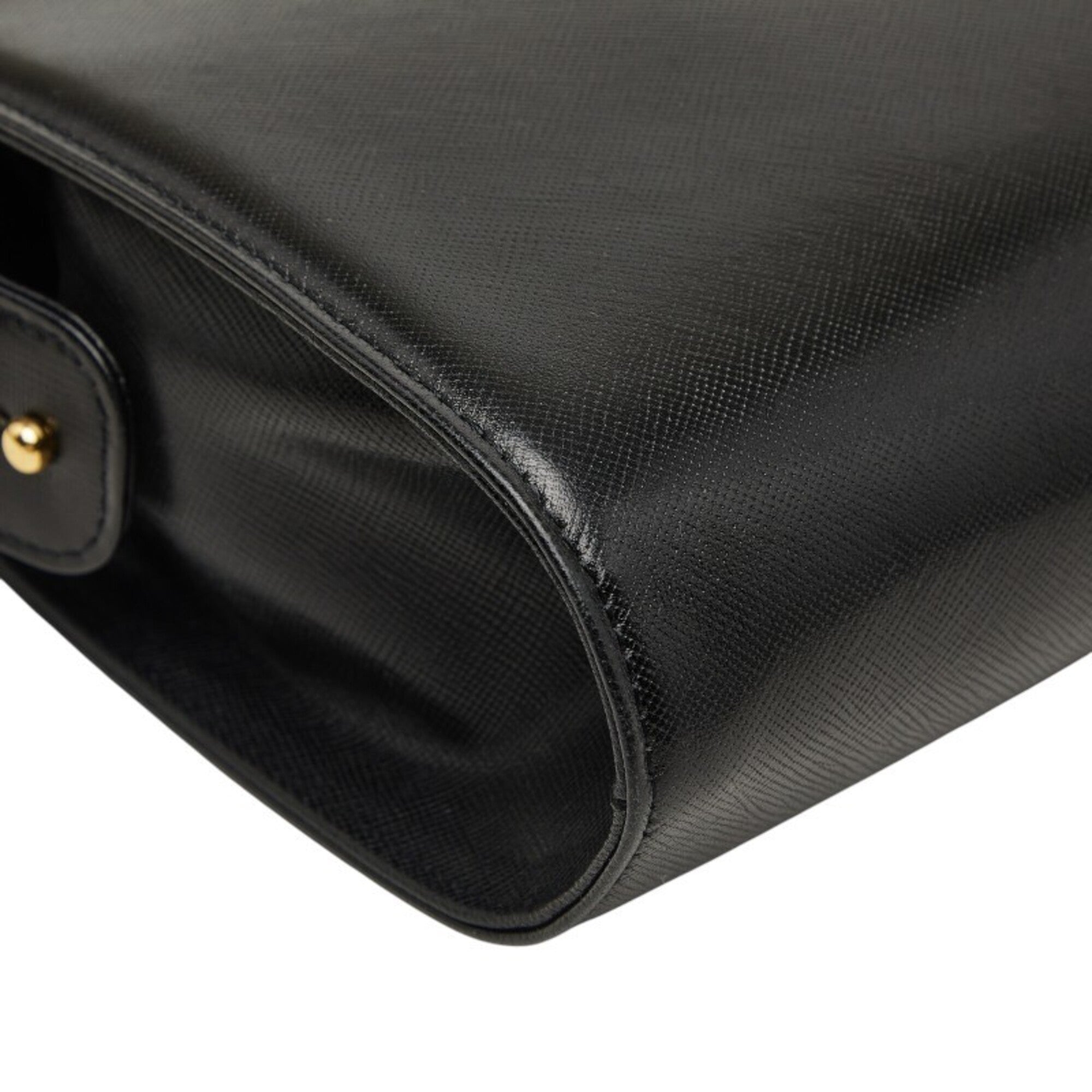 Saint Laurent Black Leather Clutch Bag (Pre-Owned)