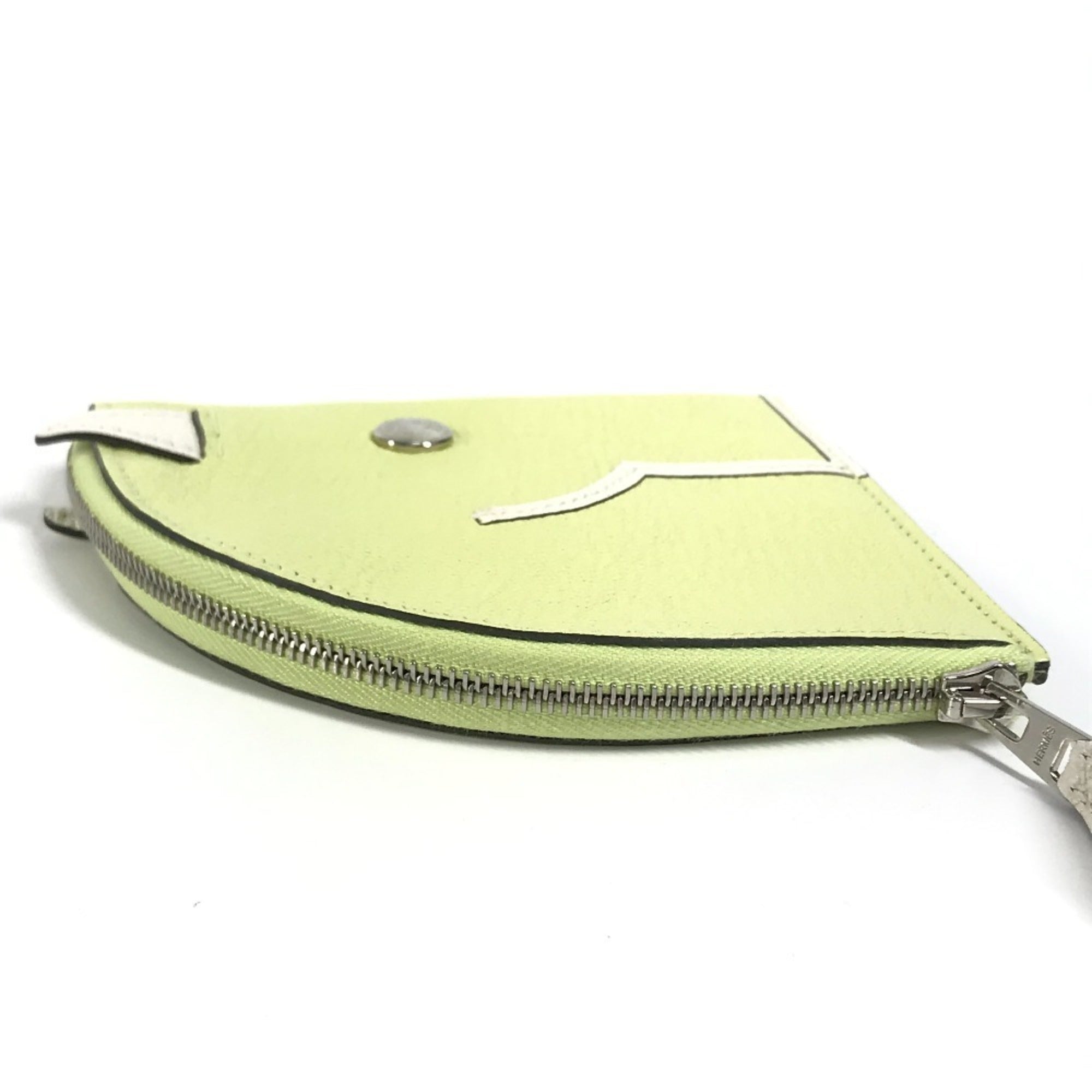 Hermes Yellow Chevre Leather Coin Purse/Coin Case (Pre-Owned)