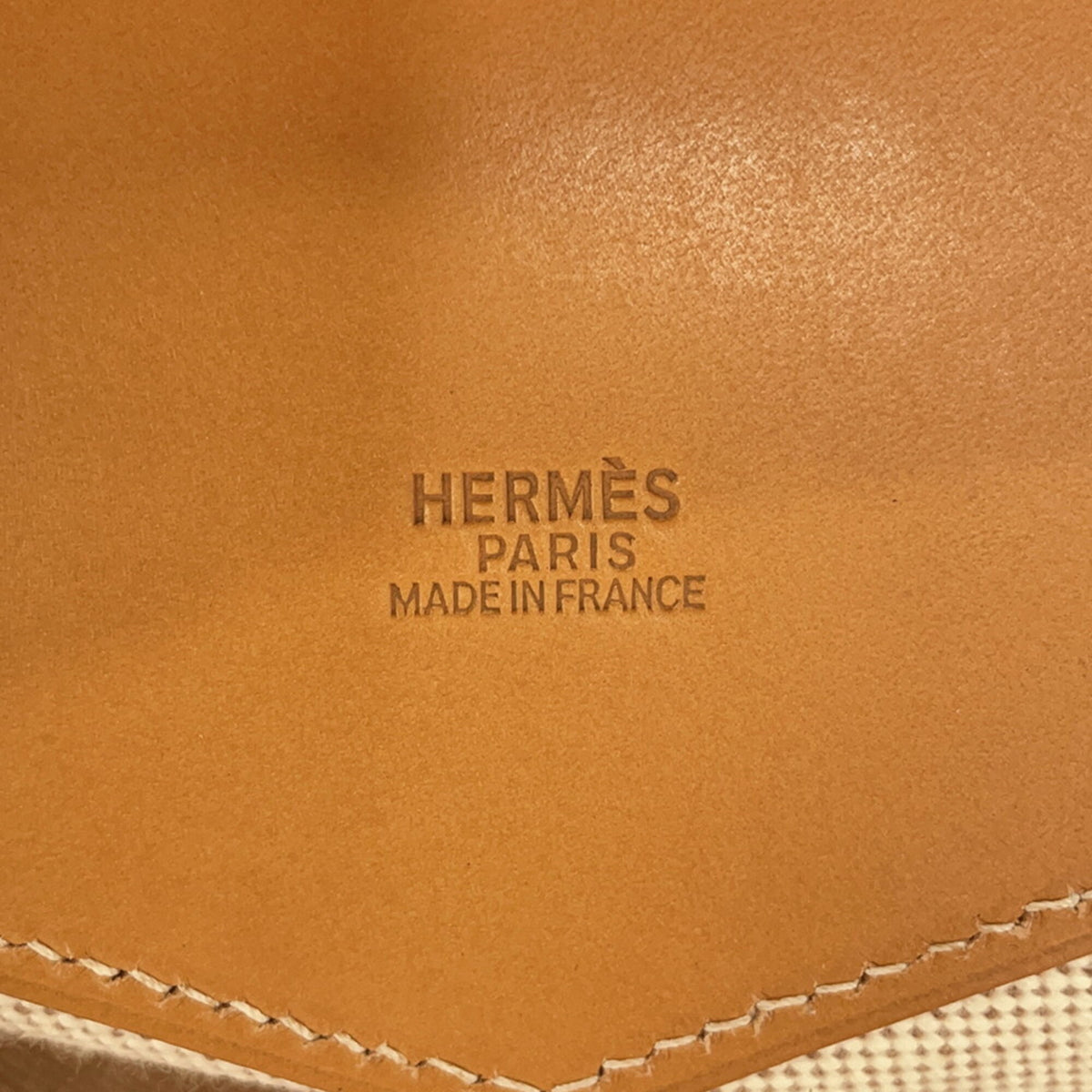 Hermes Natural Navy Rouge Vif Toile H Box Calf Leather Handbag (Pre-Owned)