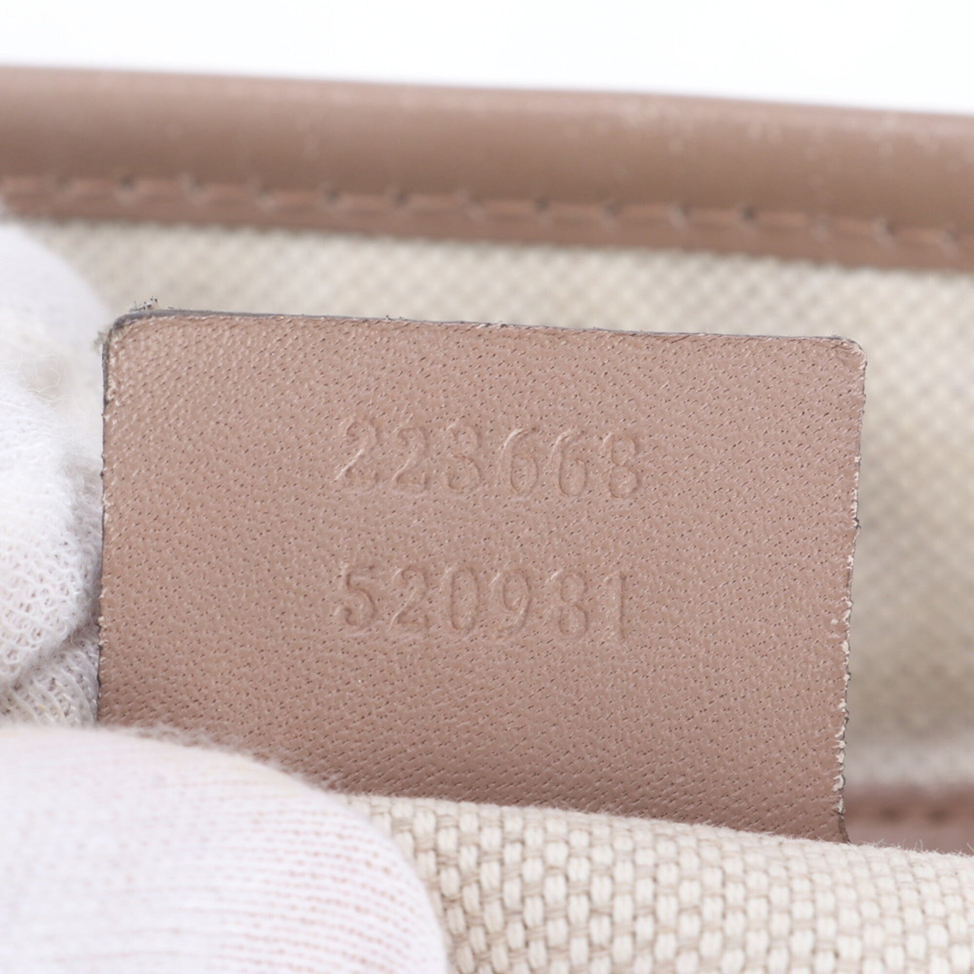 Gucci Sherry Line Pink Beige Leather Coated Canvas Handbag Shoulder Bag Tote Bag (Pre-Owned)