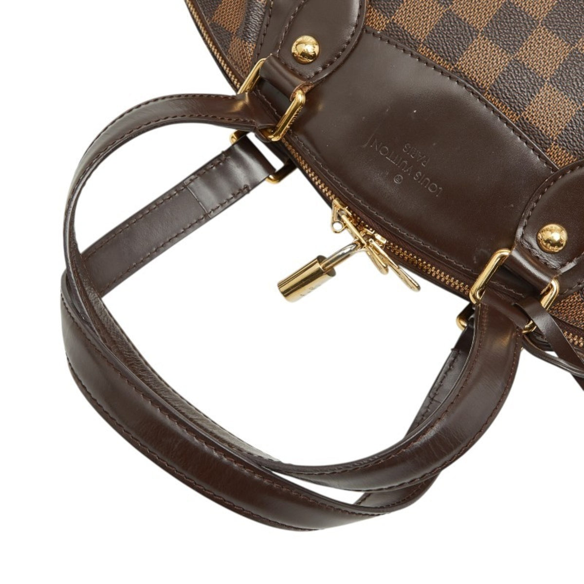 Louis Vuitton Brown Damier Canvas Pvc Leather Handbag (Pre-Owned)