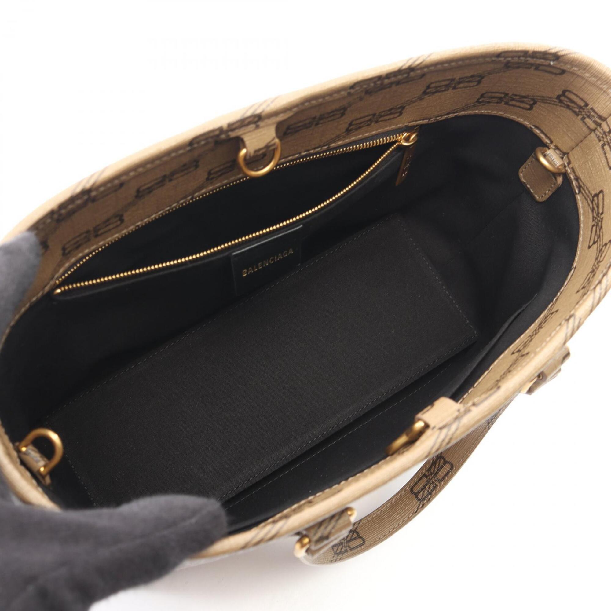 Balenciaga Brown Coated Canvas Handbag (Pre-Owned)
