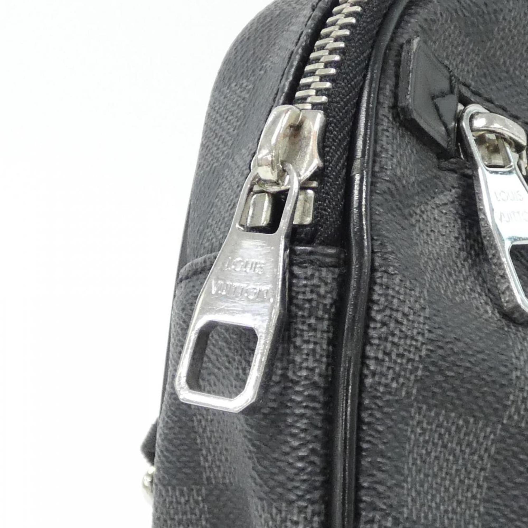 Louis Vuitton Dark Gray Graphite Coated Canvas Shoulder Bag (Pre-Owned)