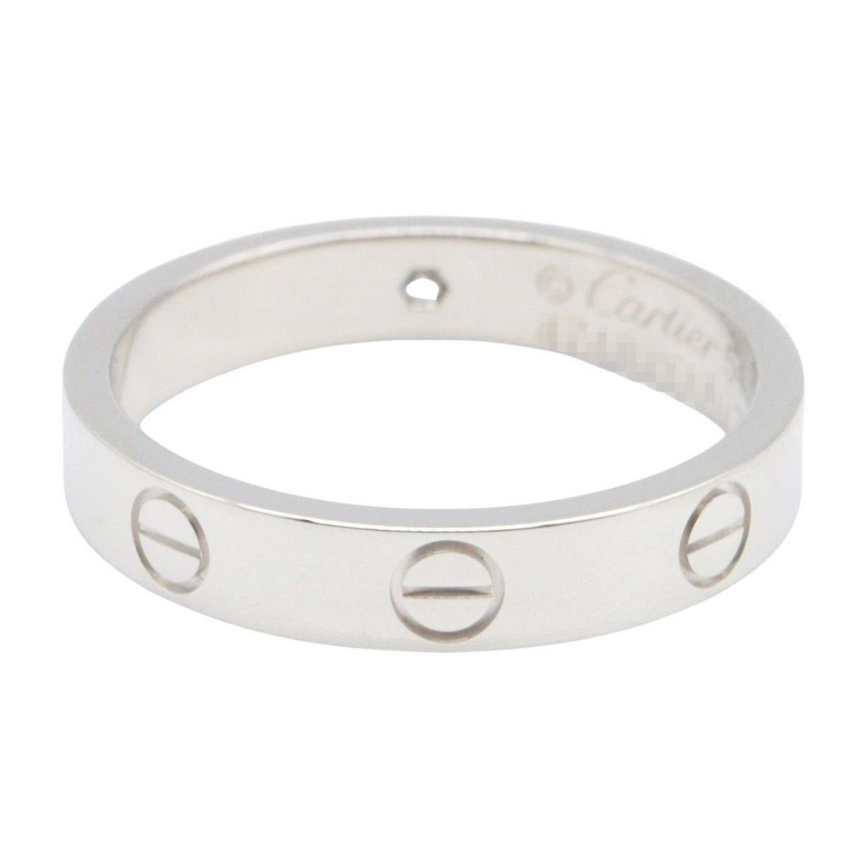 Cartier Silver Clear White Gold (18K) Band Ring (Pre-Owned)