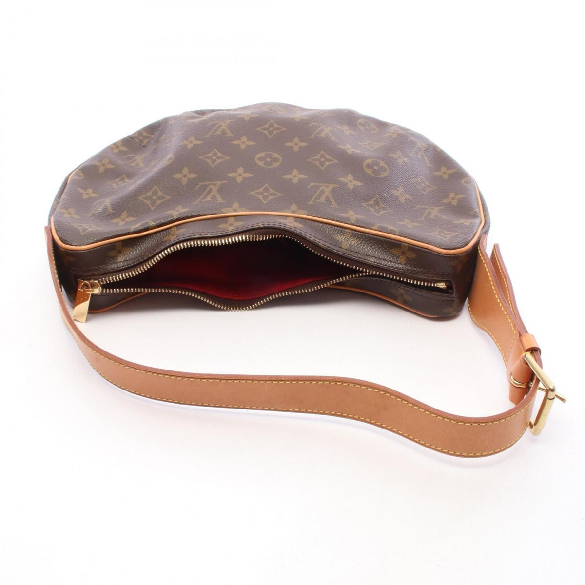 Louis Vuitton Brown Monogram Coated Canvas Leather Handbag Shoulder Bag (Pre-Owned)