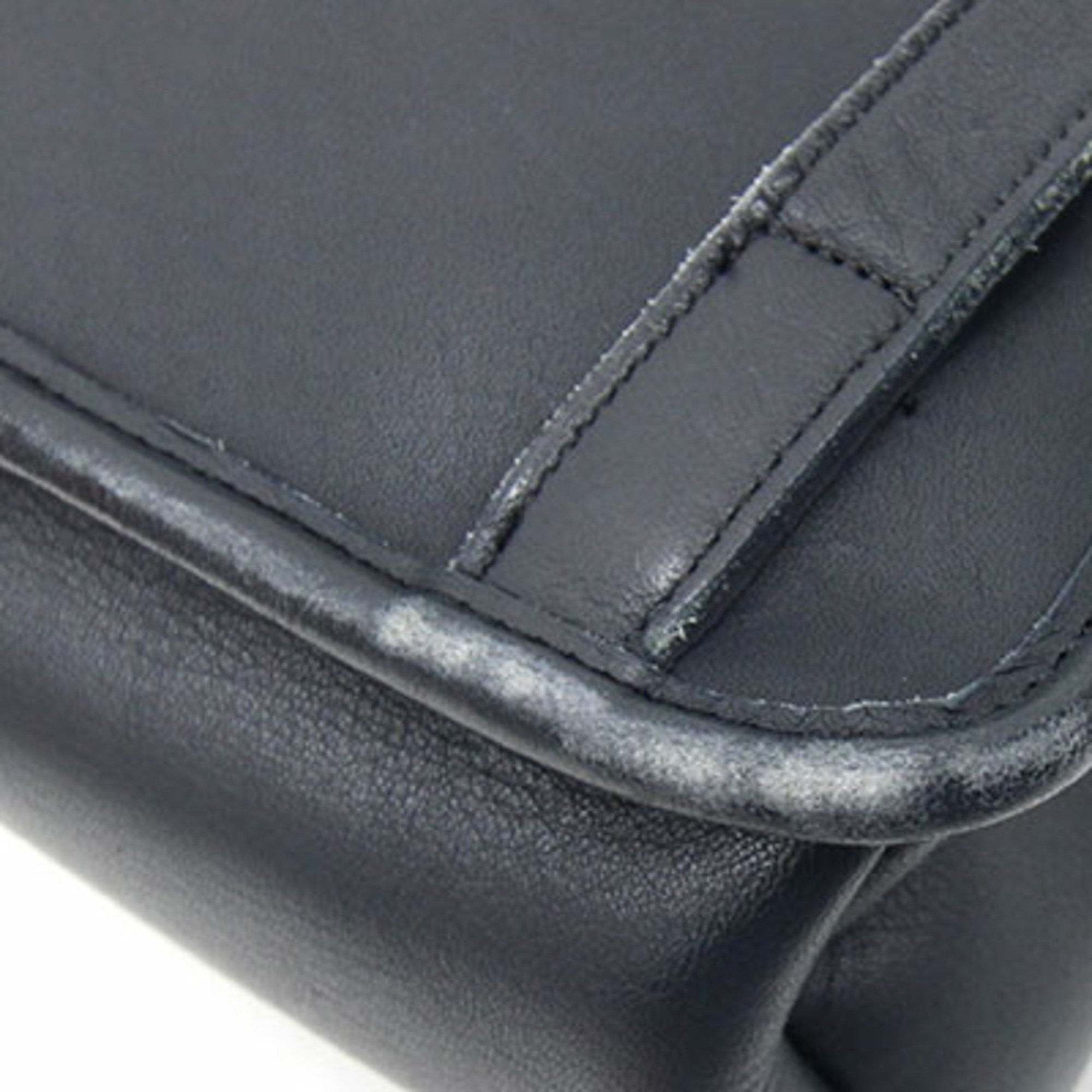 Coach Navy Leather Backpack (Pre-Owned)