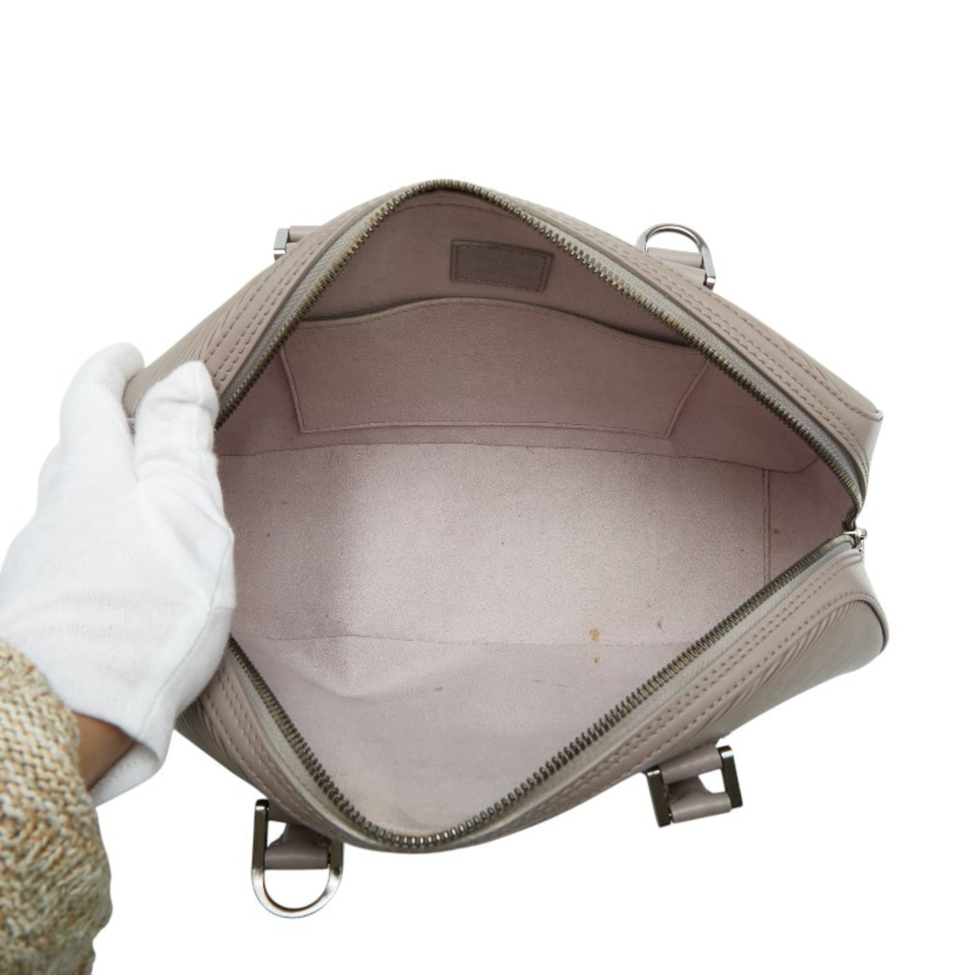 Louis Vuitton Purple Leather Handbag (Pre-Owned)