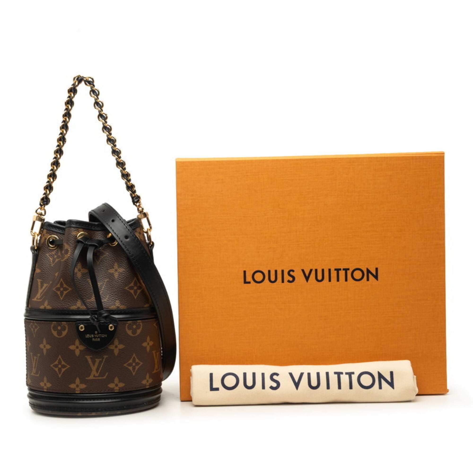 Louis Vuitton Monogram Black Brown Pvc Leather Handbag Shoulder Bag (Pre-Owned)